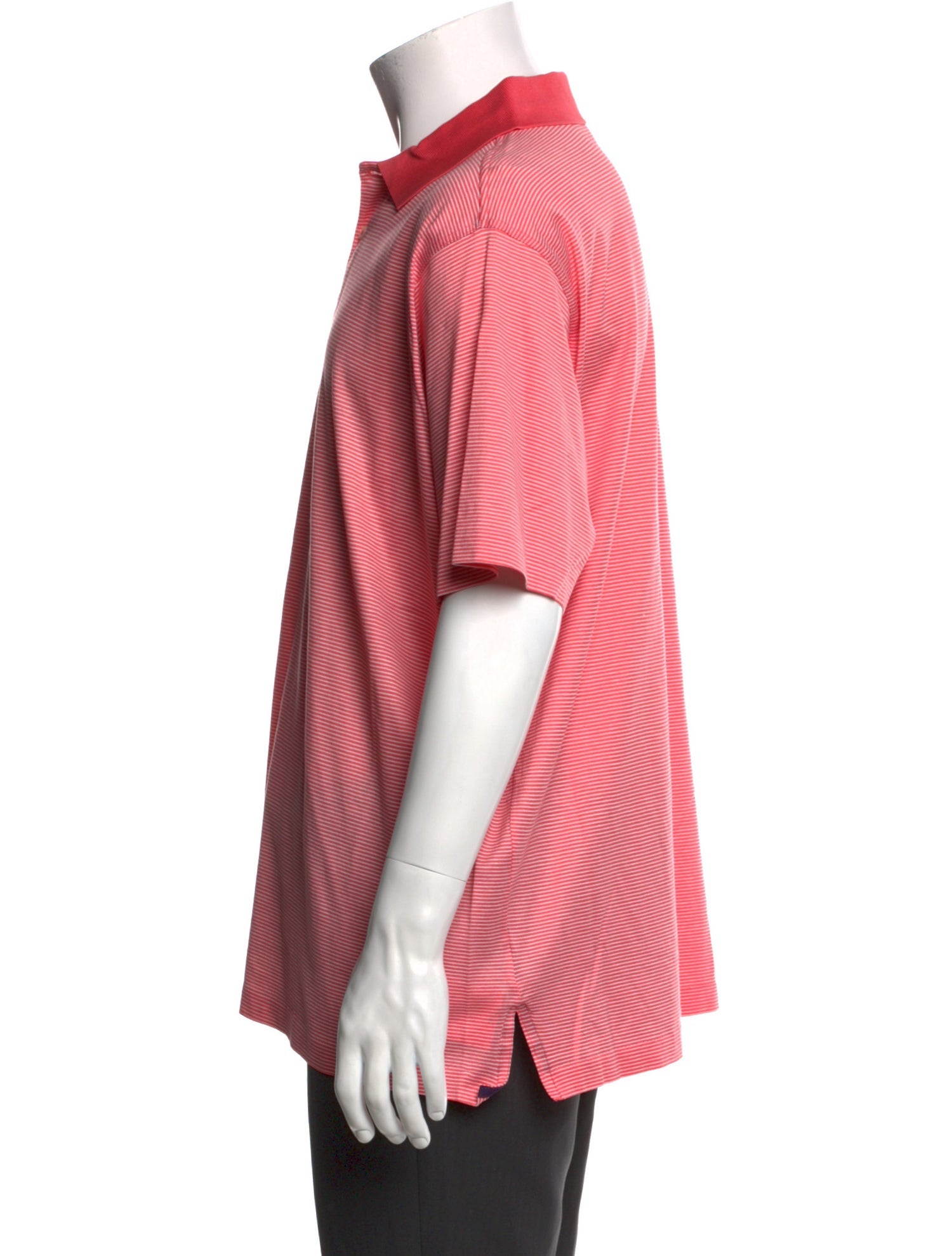 Ralph Lauren Purple Label Striped Crew Neck Polo Shirt