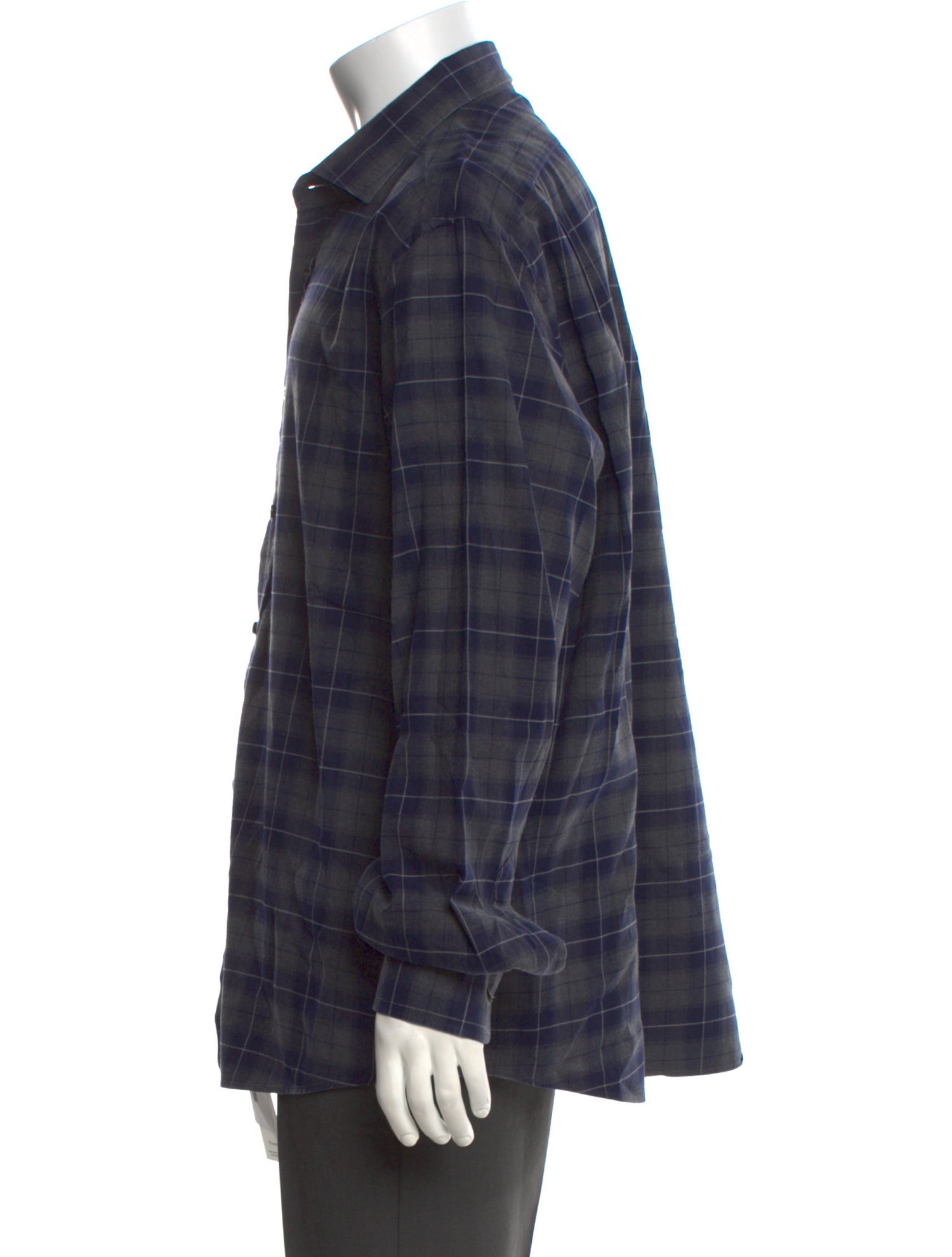 Ralph Lauren Purple Label Plaid Print Long Sleeve Shirt