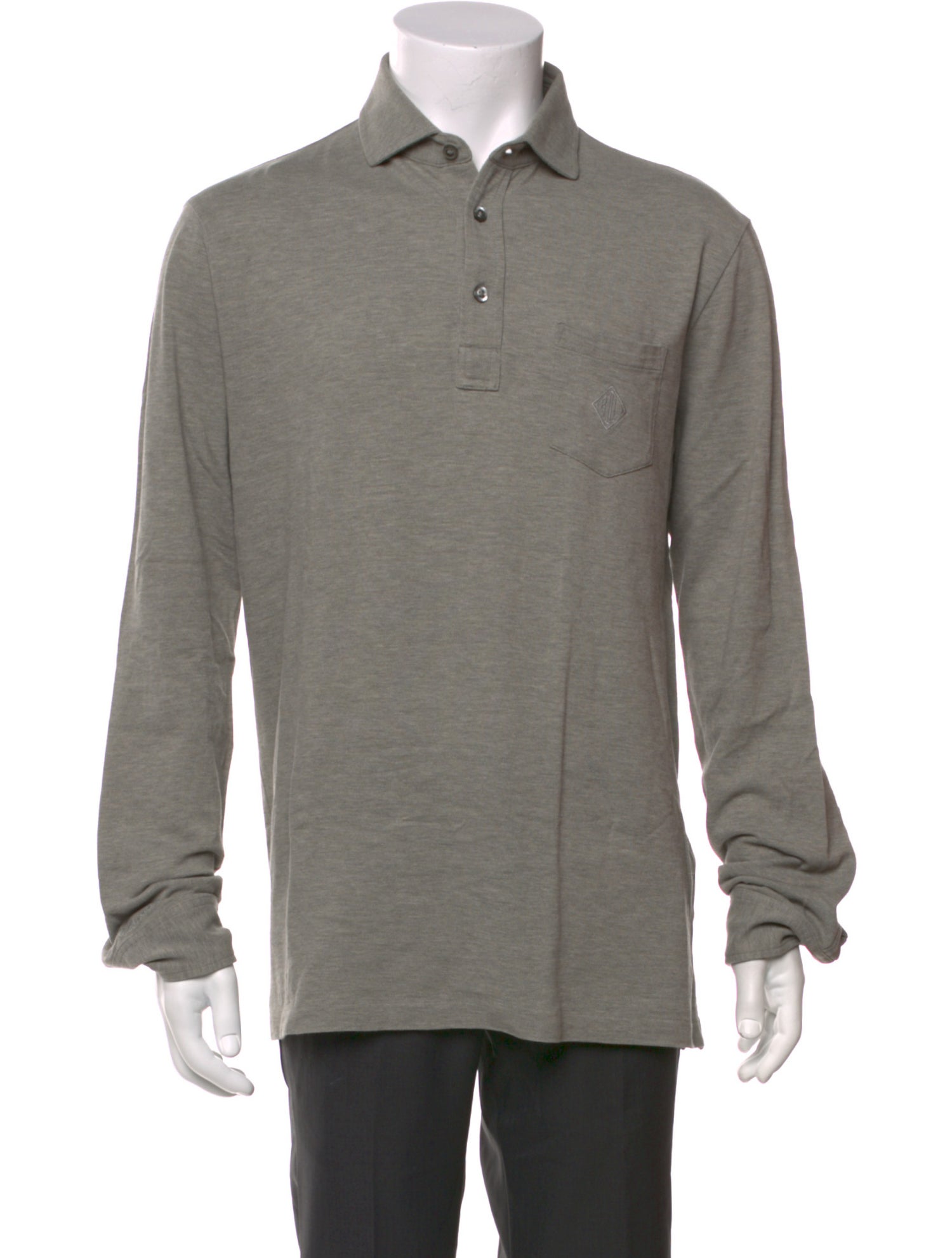 Ralph Lauren Purple Label Collar Long Sleeve Polo Shirt