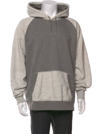 Ralph Lauren Purple Label Colorblock Pattern Crew Neck Hoodie