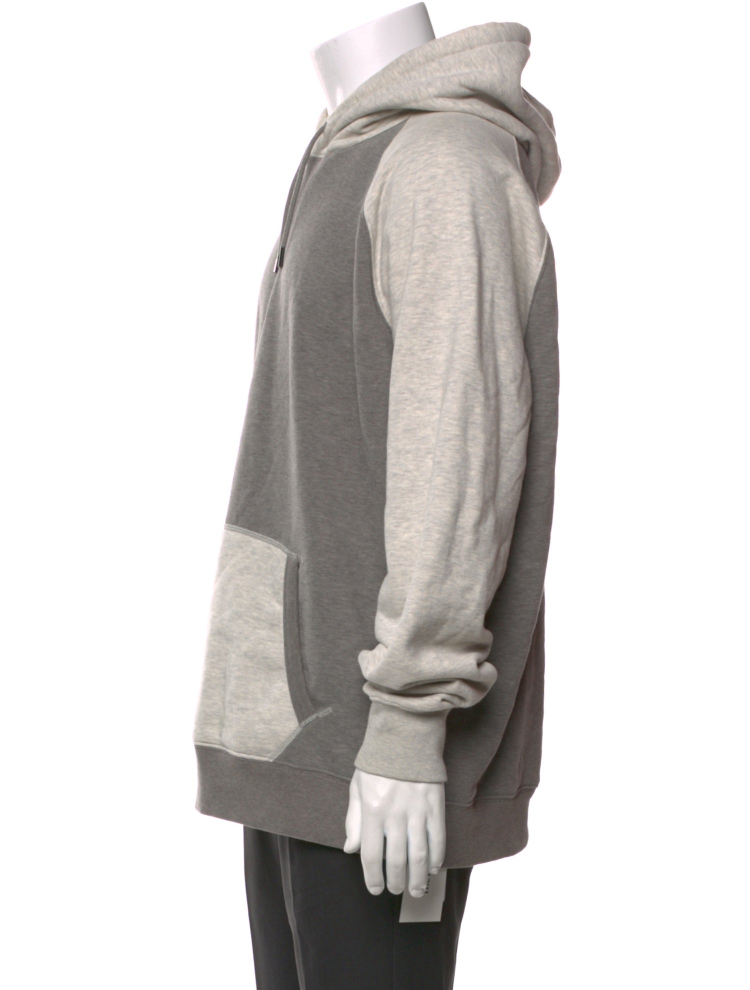 Ralph Lauren Purple Label Colorblock Pattern Crew Neck Hoodie