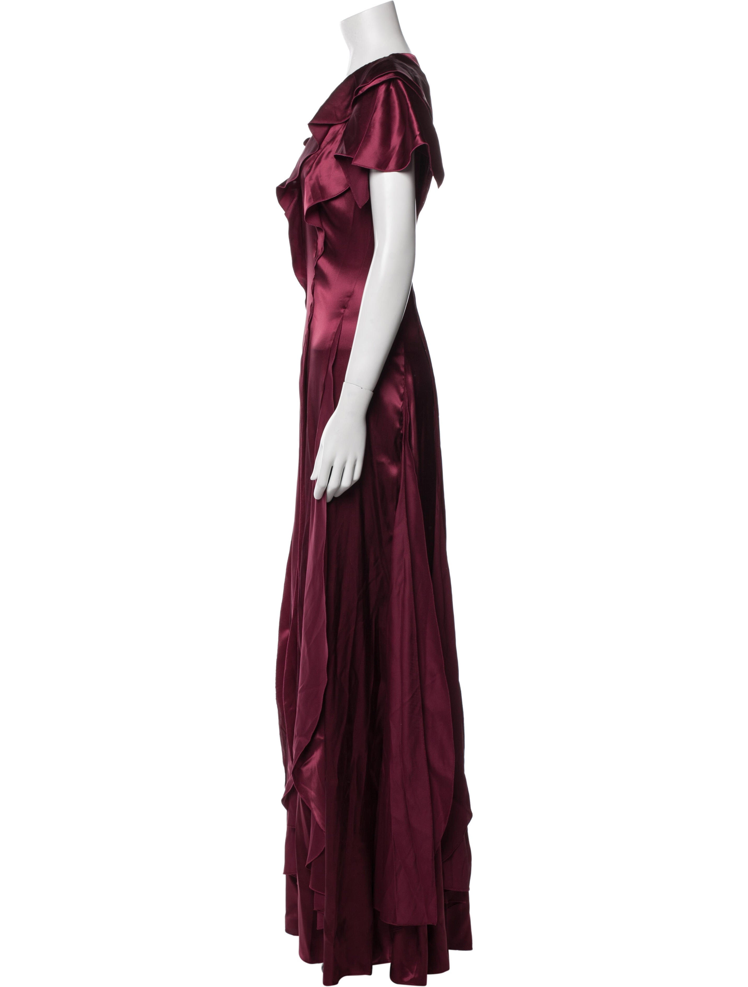 Ralph Lauren Purple Label V-Neck Long Dress