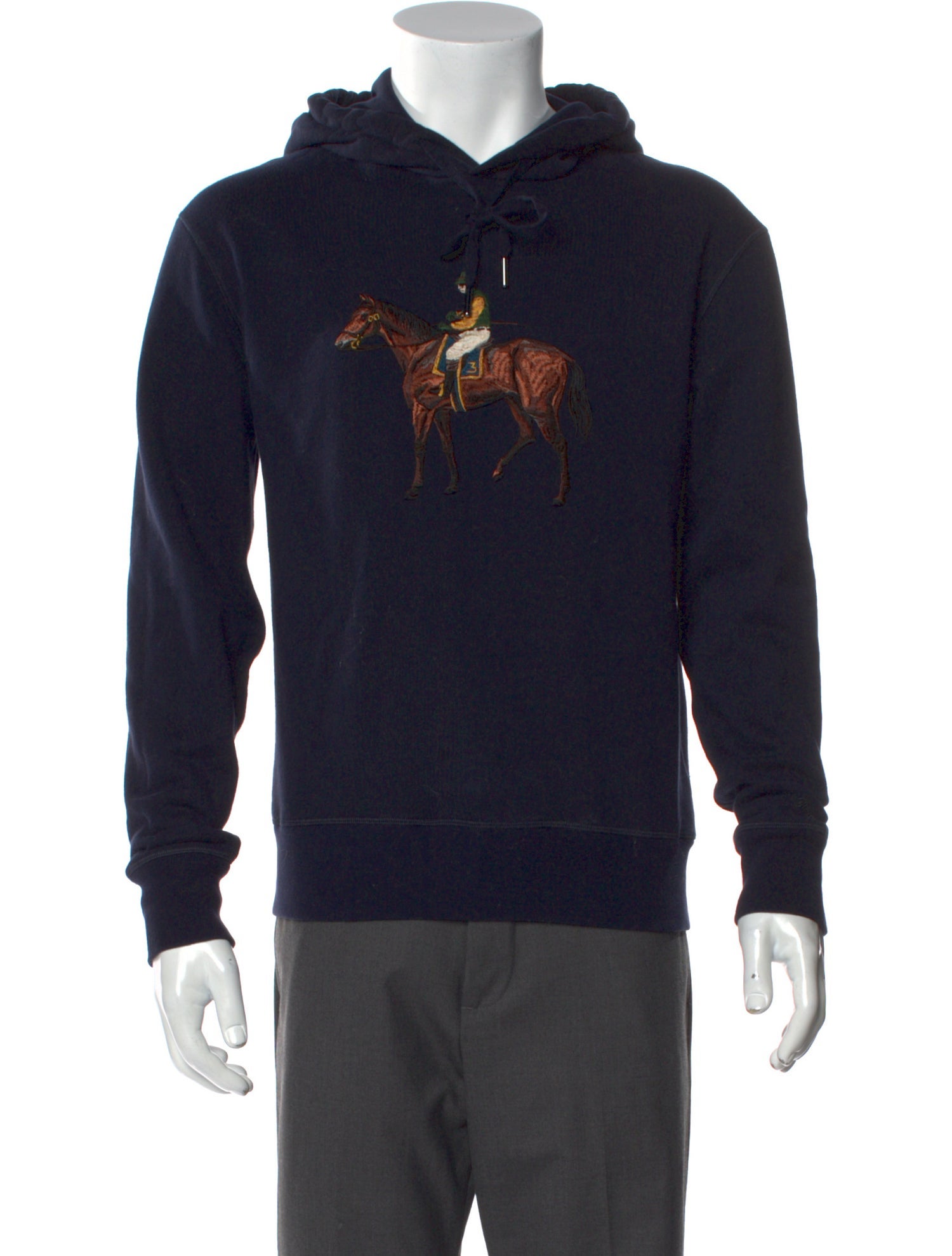 Ralph Lauren Purple Label Graphic Print Crew Neck Hoodie