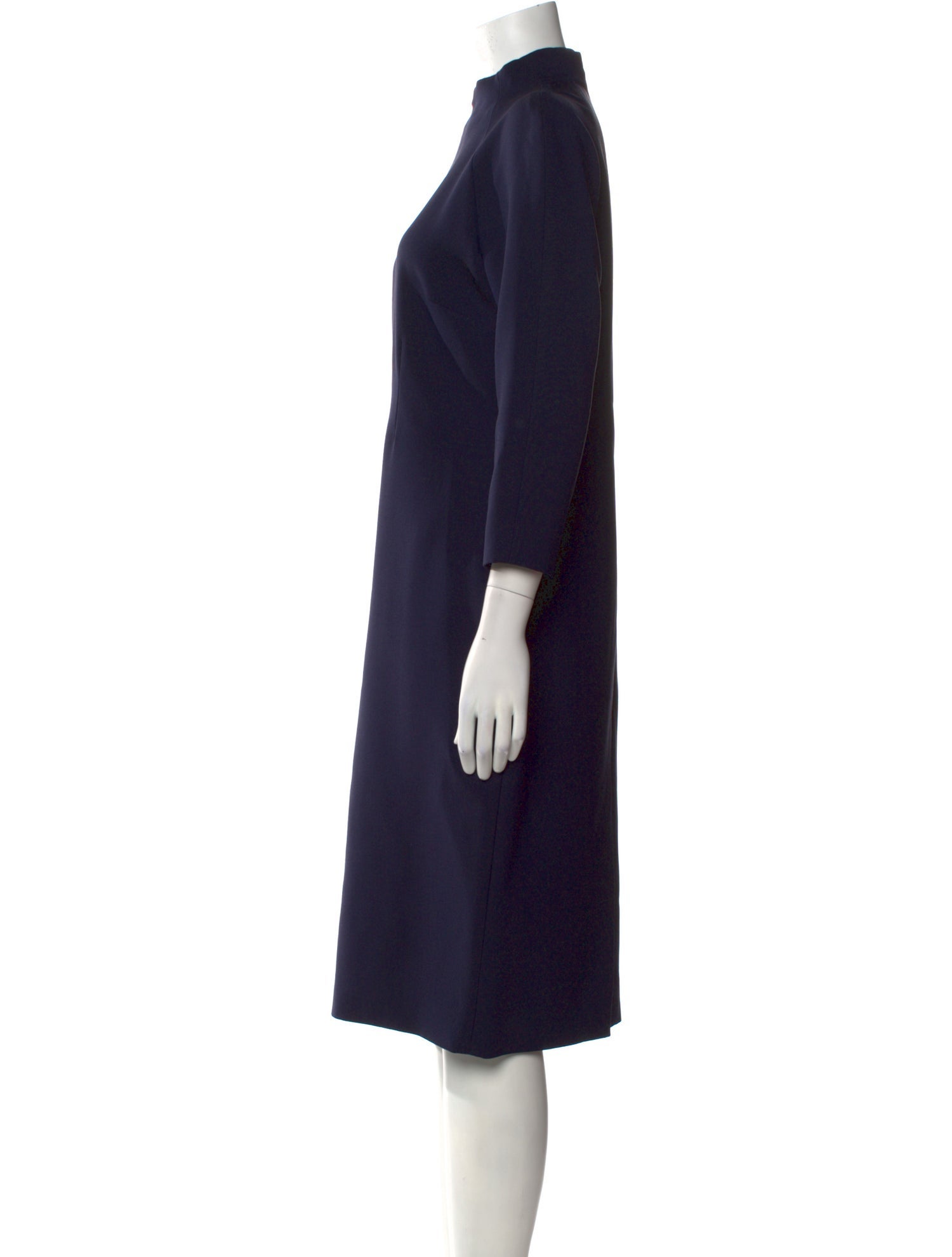 Ralph Lauren Collection Mock Neck Midi Length Dress