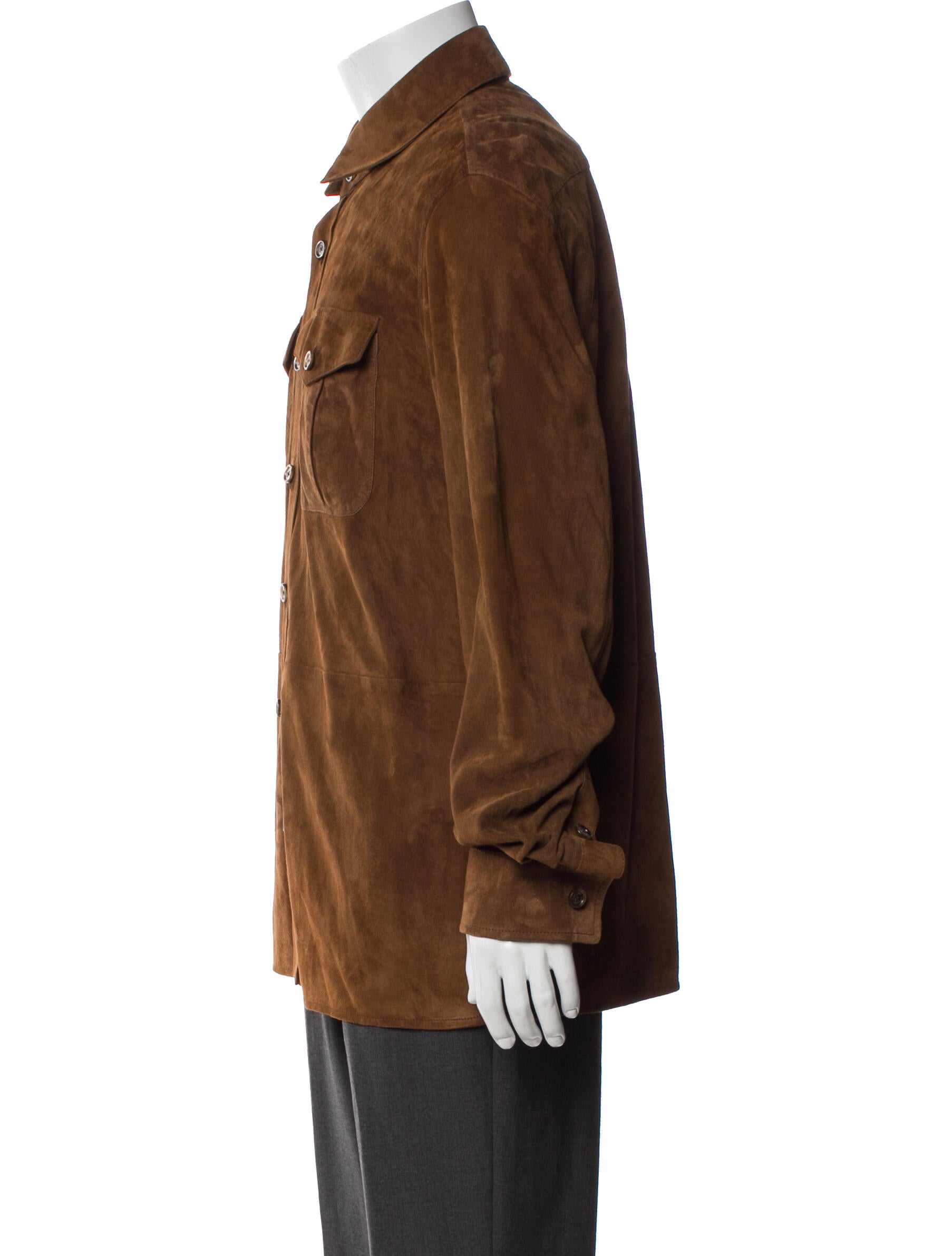 Ralph Lauren Purple Label Suede Trucker Jacket