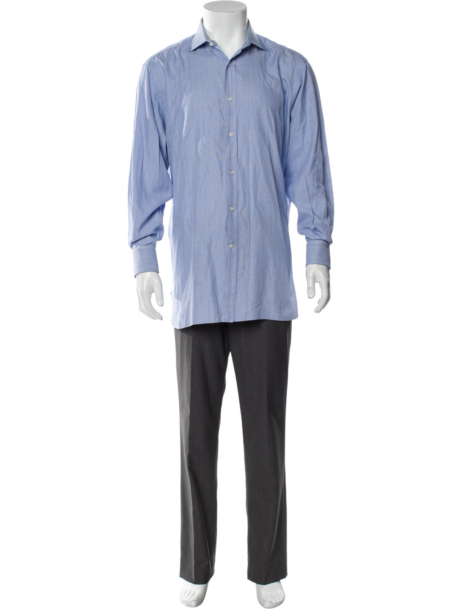 Ralph Lauren Purple Label Striped Long Sleeve Dress Shirt