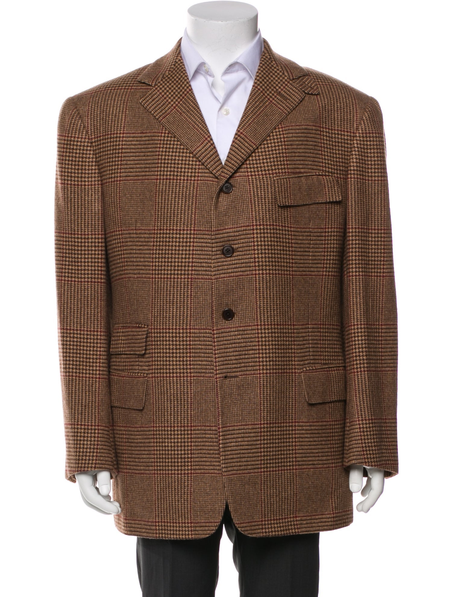Ralph Lauren Purple Label Cashmere Houndstooth Print Sport Coat