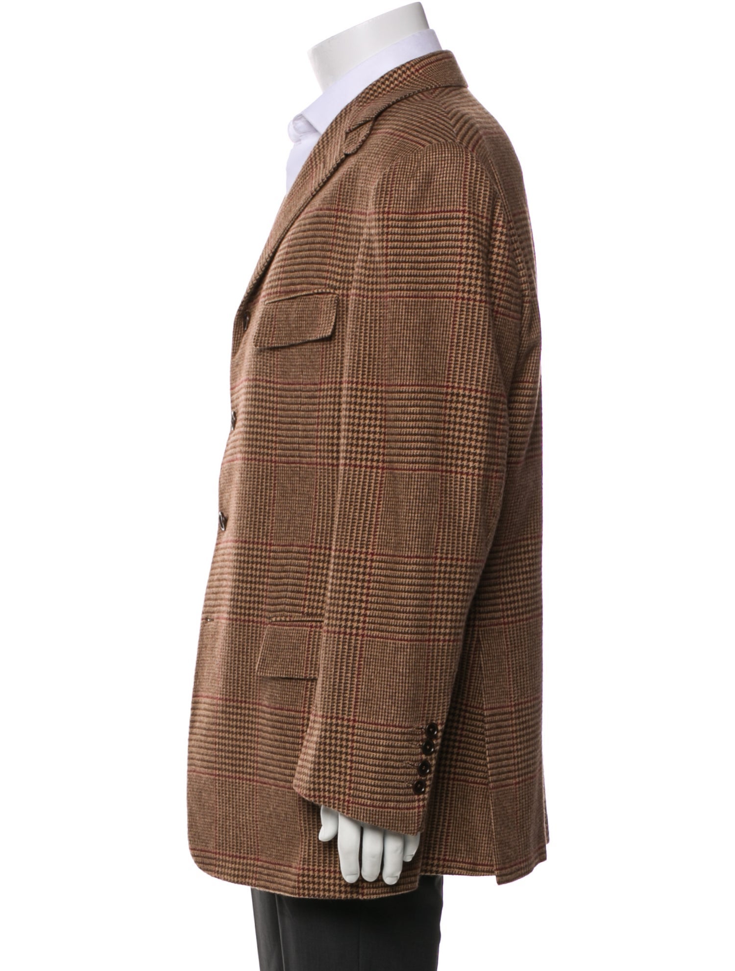 Ralph Lauren Purple Label Cashmere Houndstooth Print Sport Coat