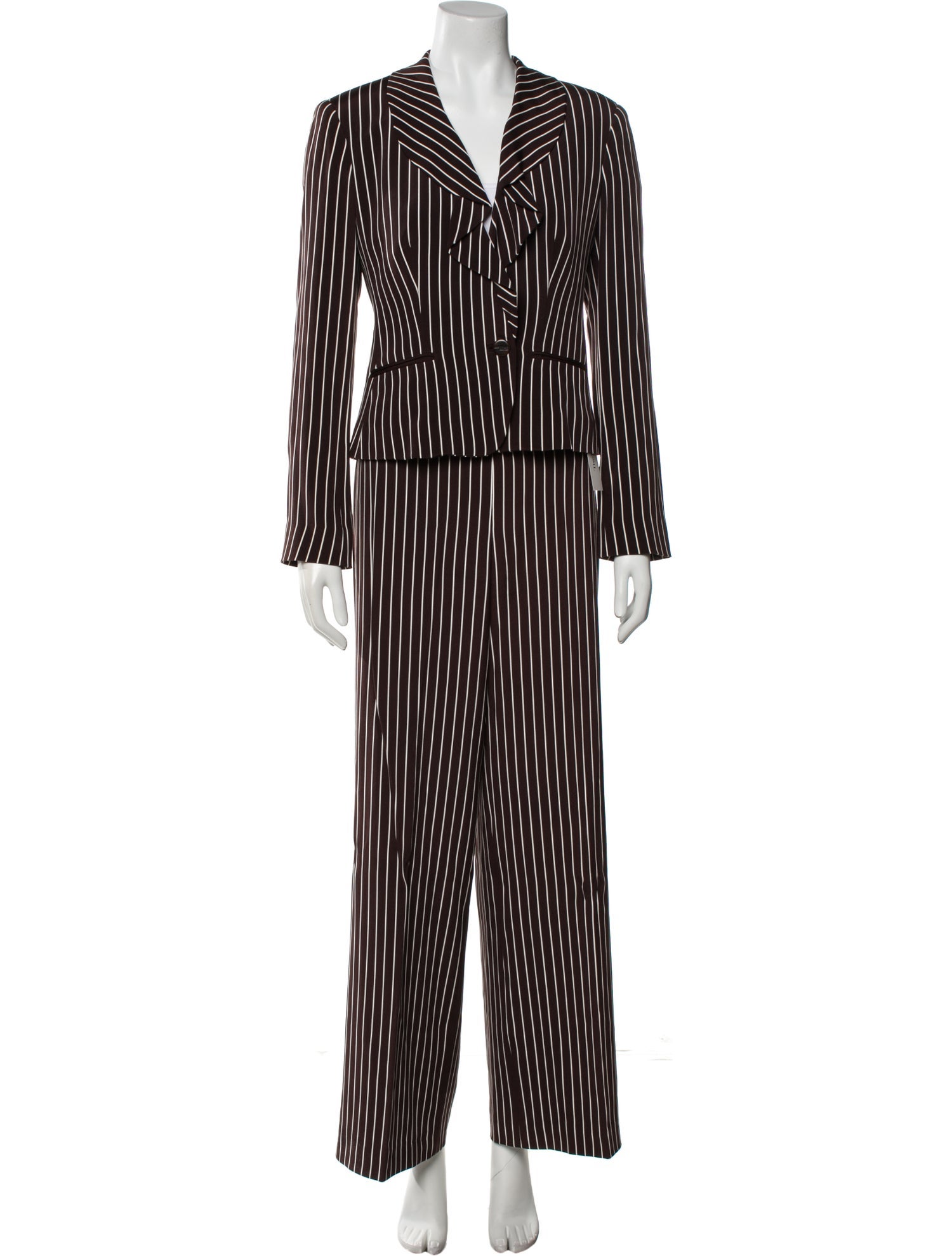 Ralph Lauren Purple Label Silk Striped Pantsuit