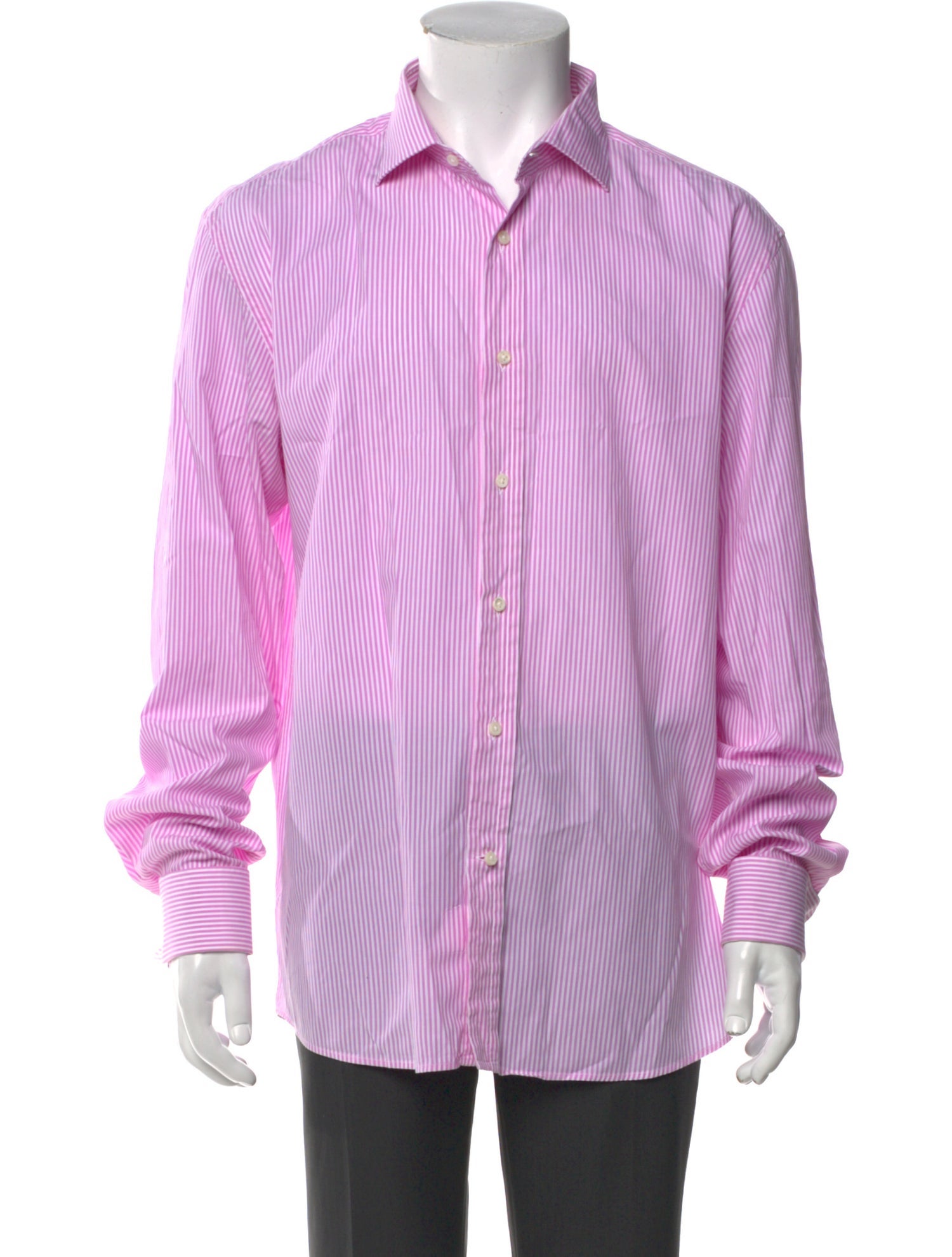 Ralph Lauren Purple Label Striped Long Sleeve Dress Shirt