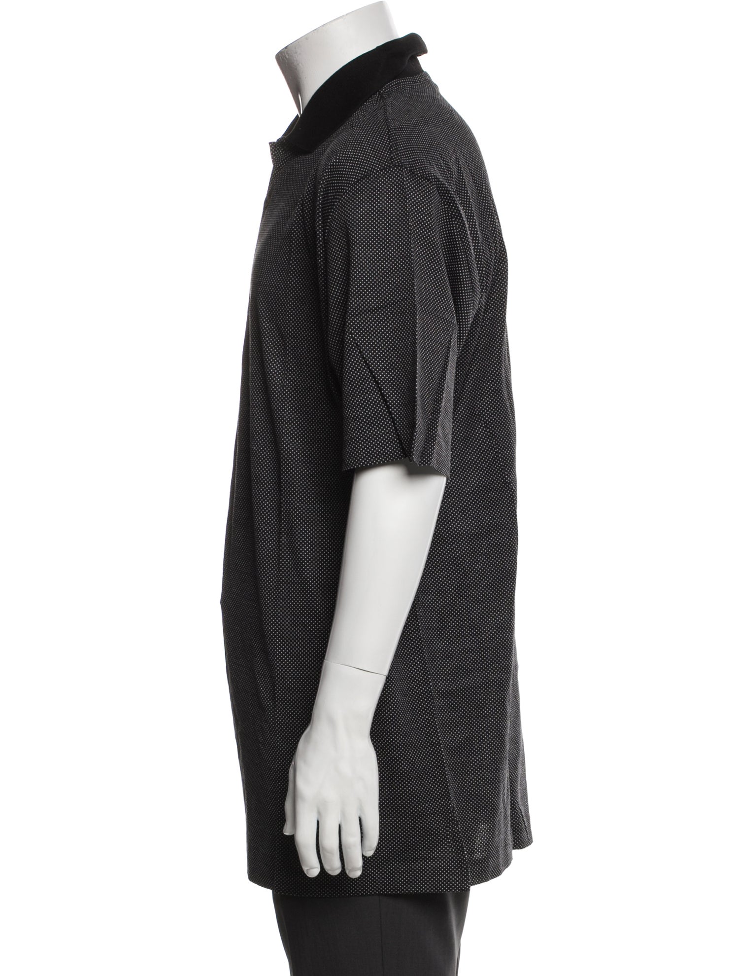 Ralph Lauren Purple Label Polka Dot Print Collar Polo Shirt