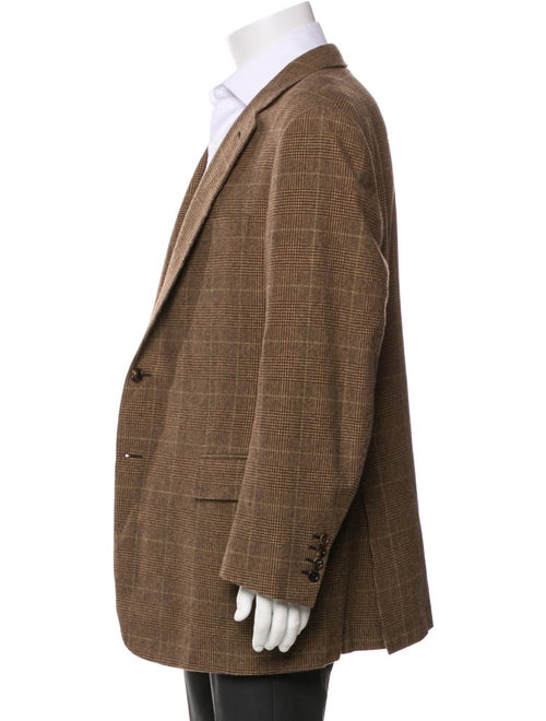 Ralph Lauren Purple Label Wool Houndstooth Print Blazer