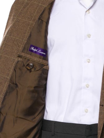 Ralph Lauren Purple Label Wool Houndstooth Print Blazer