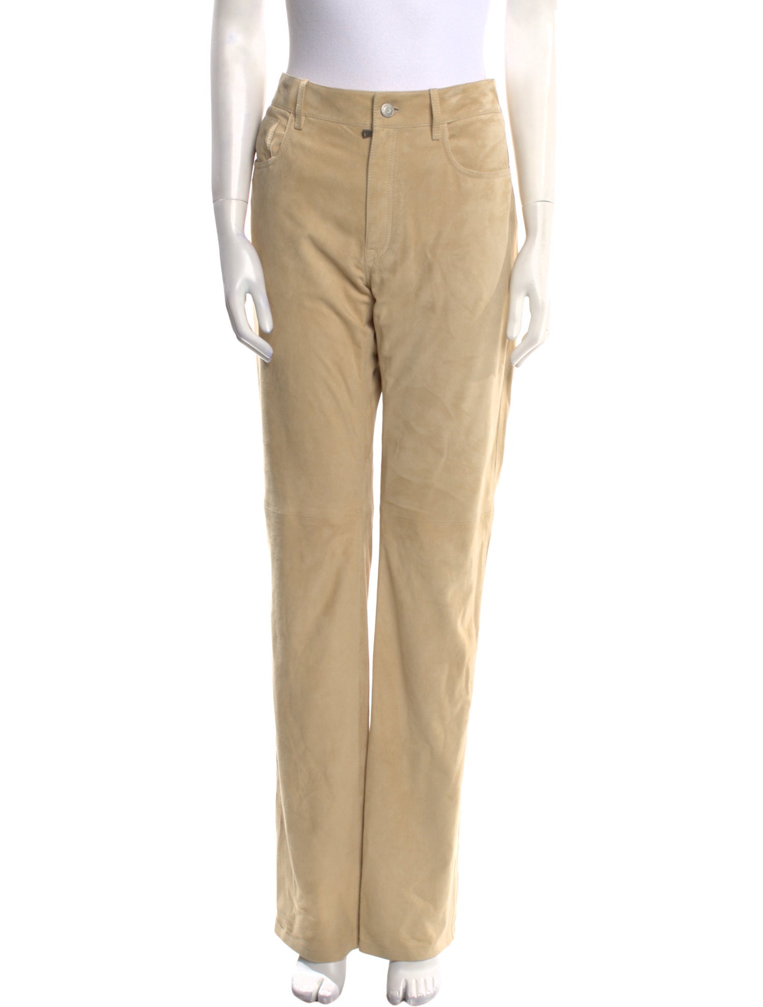 Ralph Lauren Purple Label Suede Straight Leg Pants