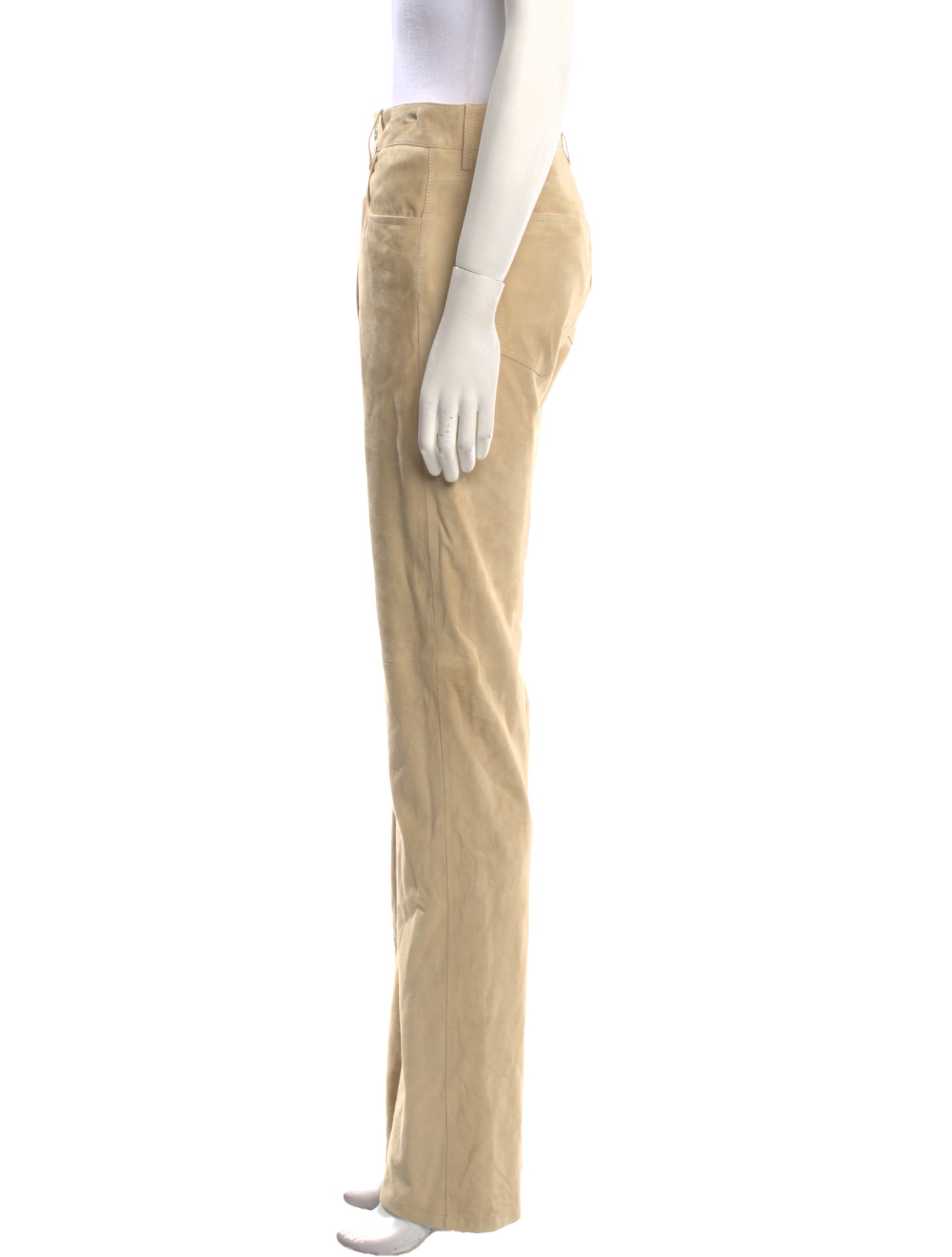 Ralph Lauren Purple Label Suede Straight Leg Pants