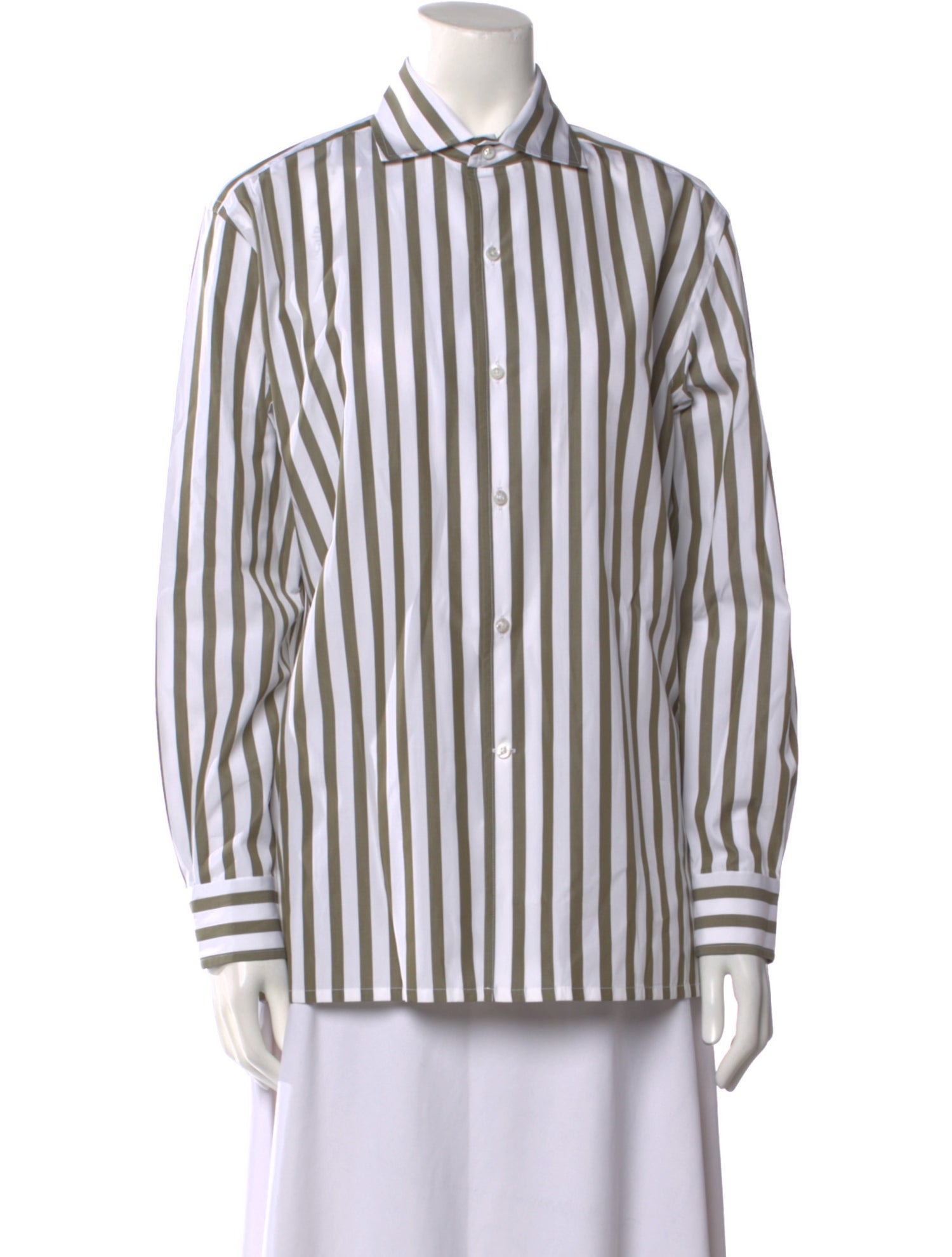 Ralph Lauren Purple Label Striped Long Sleeve Button-Up Top w/ Tags