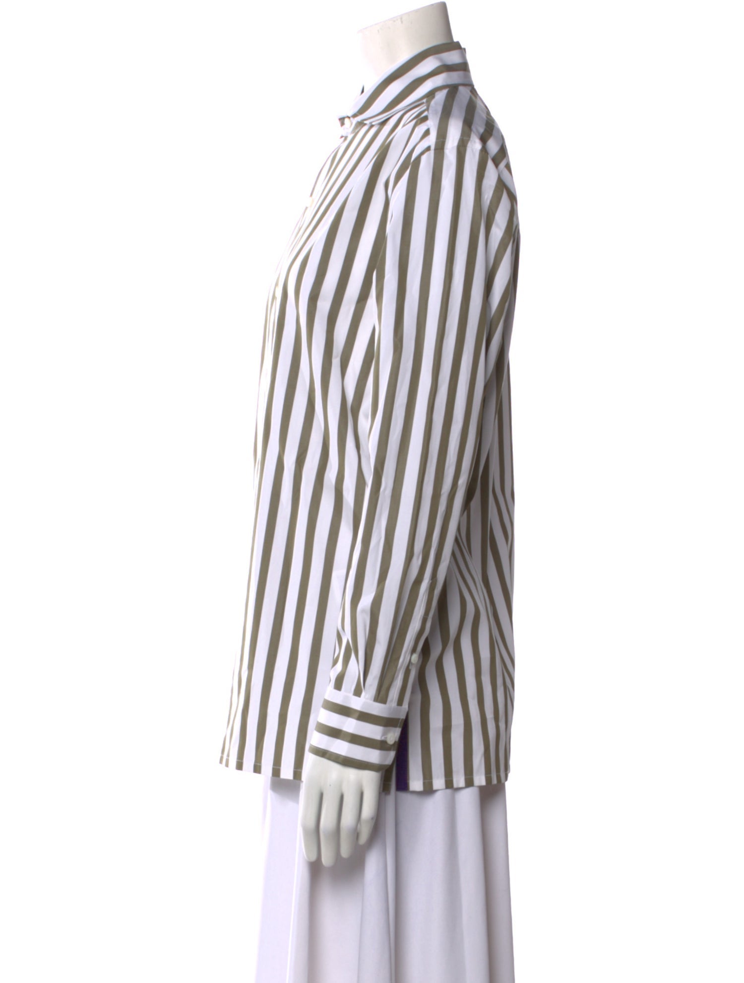 Ralph Lauren Purple Label Striped Long Sleeve Button-Up Top w/ Tags