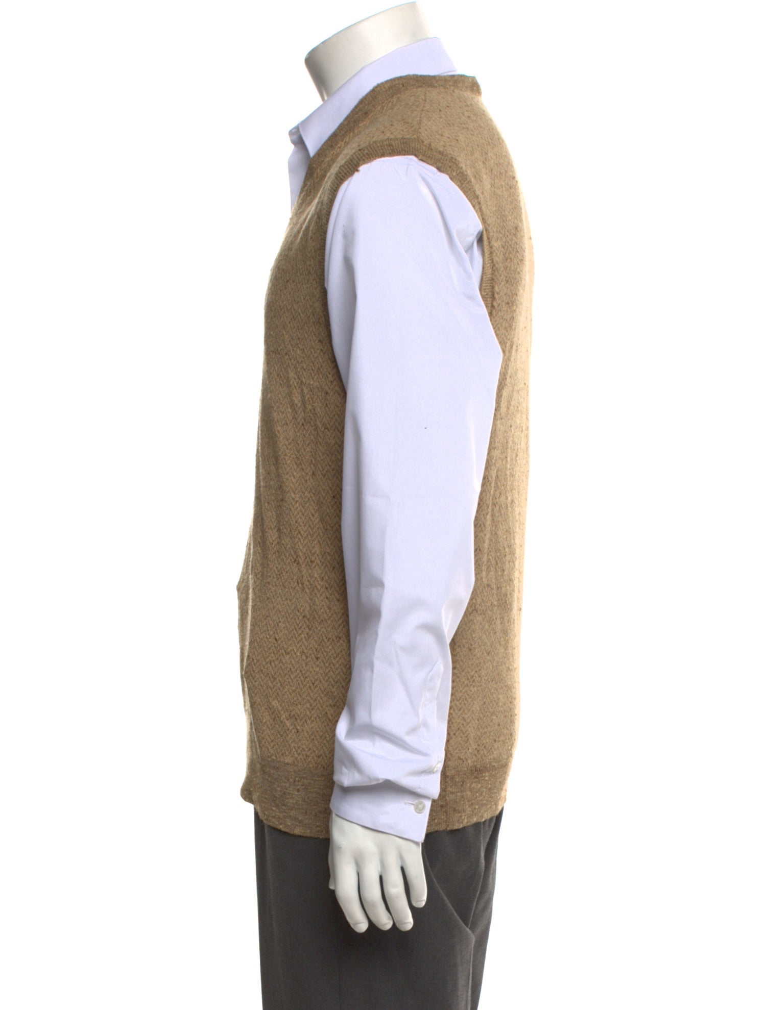 Ralph Lauren Purple Label Silk V-Neck Sweater Vest