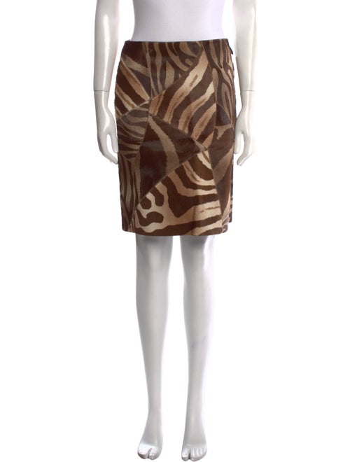Ralph Lauren Collection Calf Hair Knee-Length Skirt