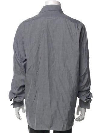 Ralph Lauren Purple Label Plaid Print Long Sleeve Dress Shirt