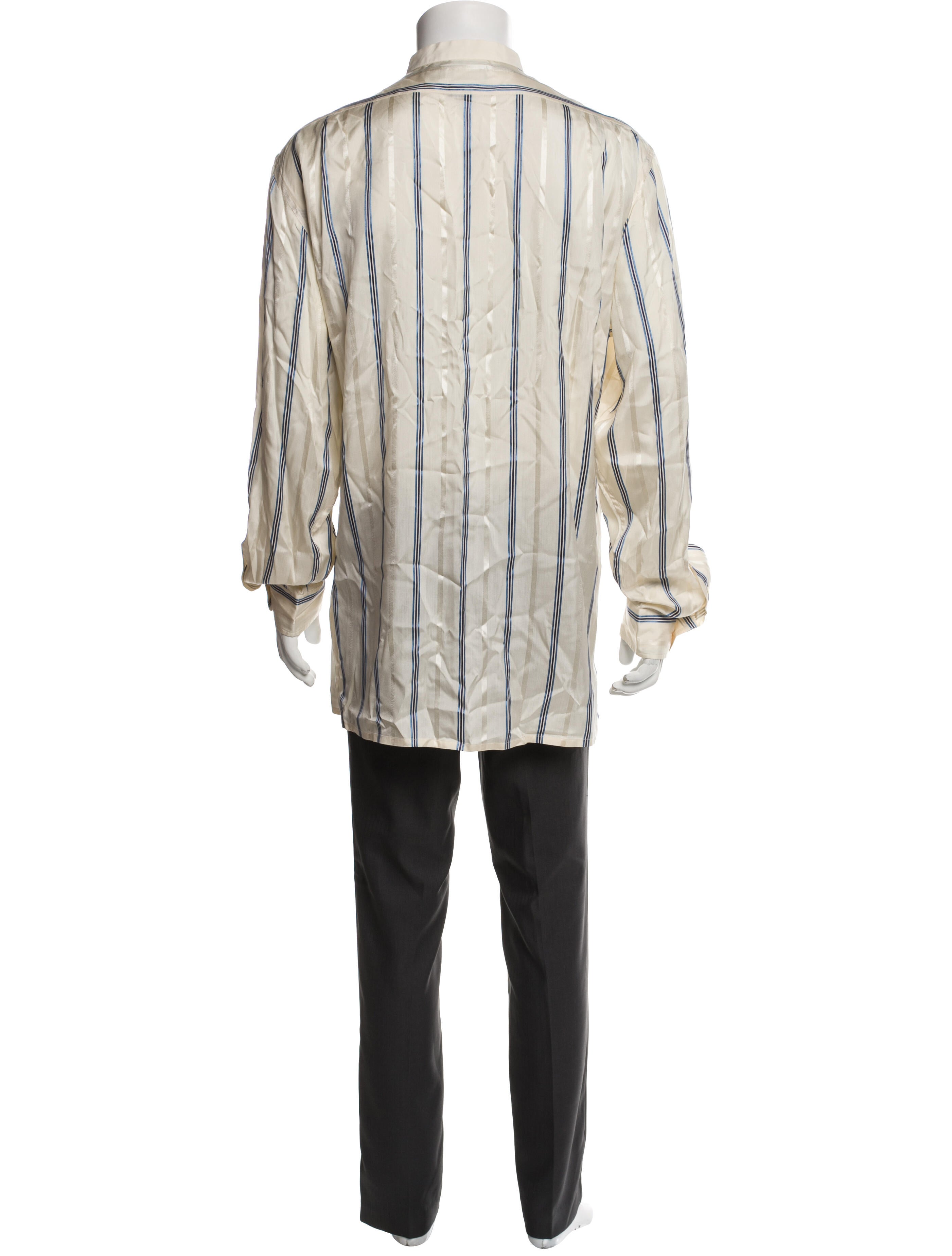 Ralph Lauren Purple Label Silk Striped Shirt