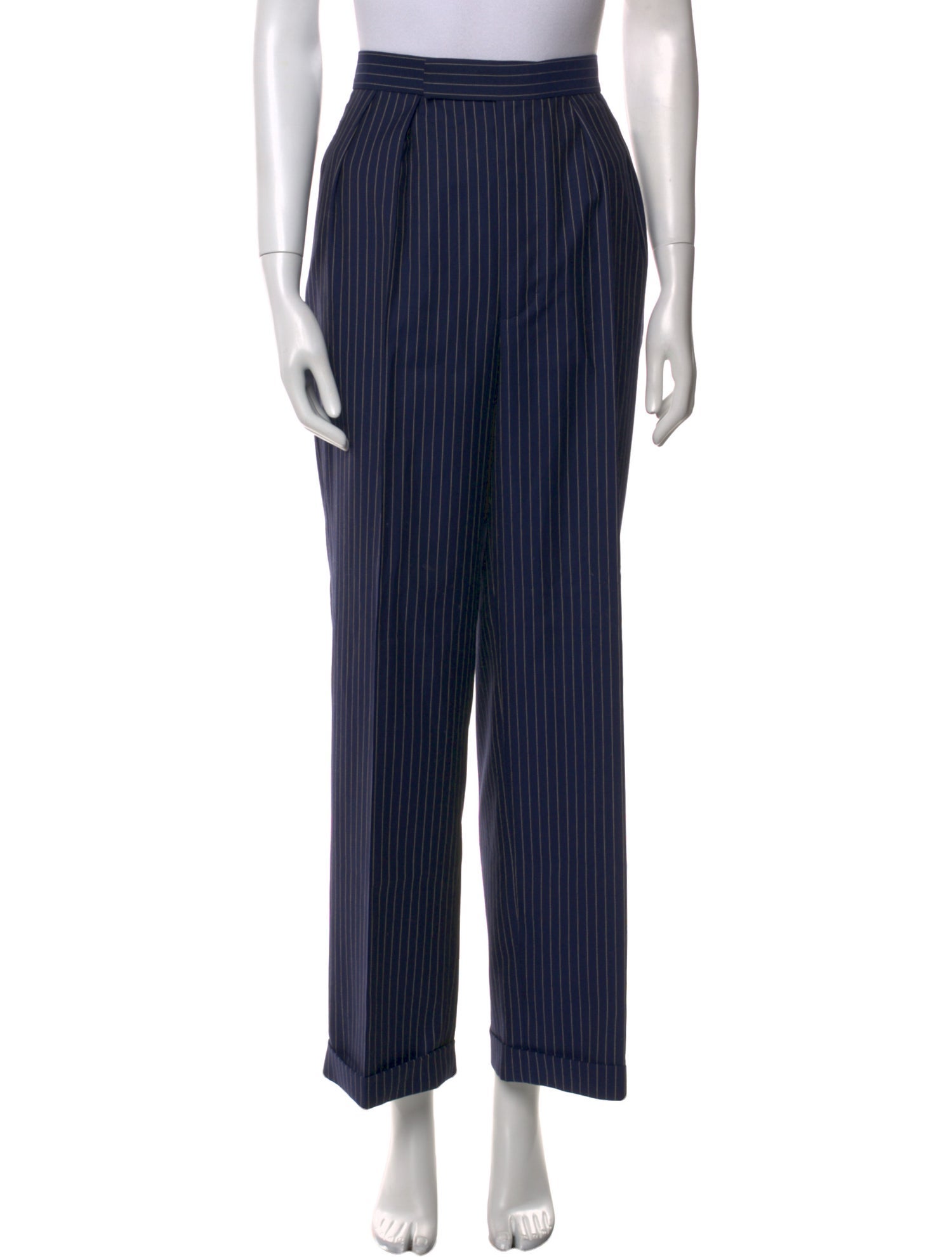 Ralph Lauren Purple Label Virgin Wool Wide Leg Pants