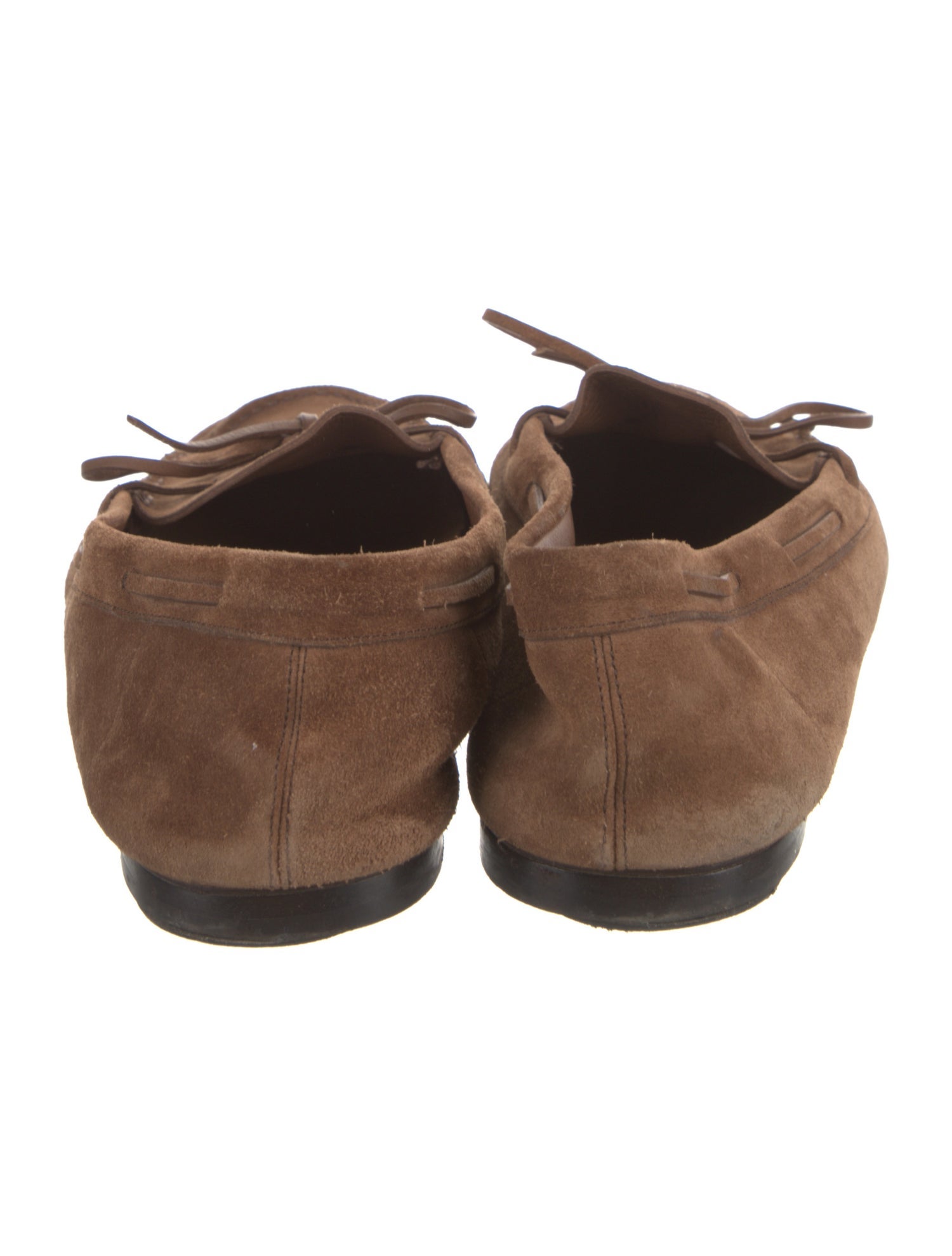 Ralph Lauren Purple Label Suede Tassel Accents Loafers