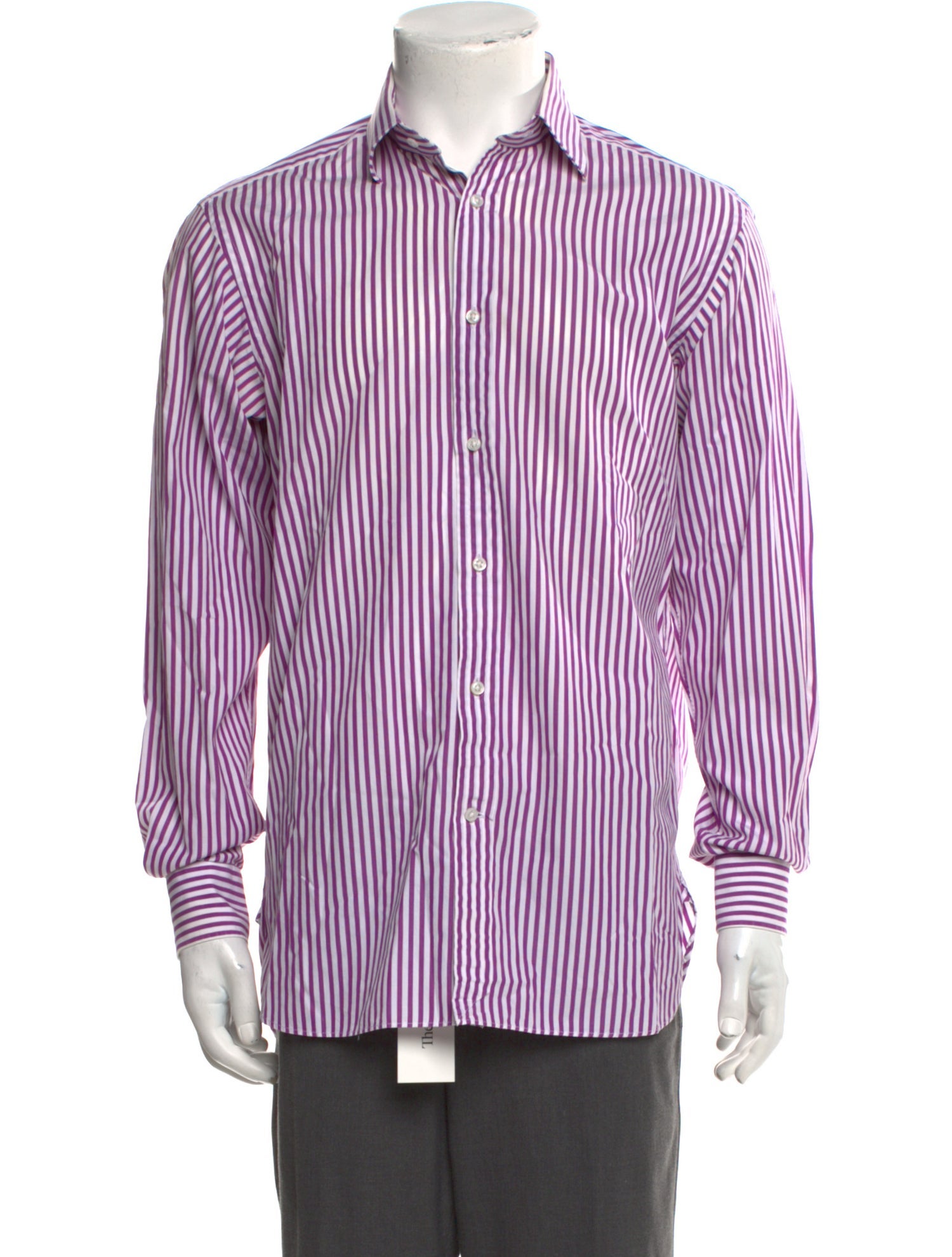 Ralph Lauren Purple Label Striped Long Sleeve Dress Shirt