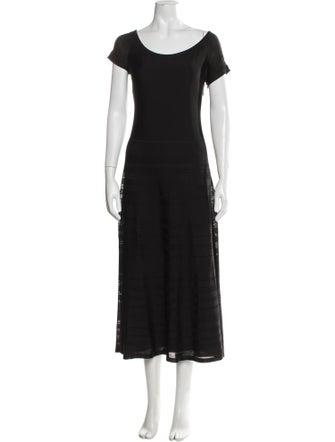 Ralph Lauren Purple Label Scoop Neck Long Dress