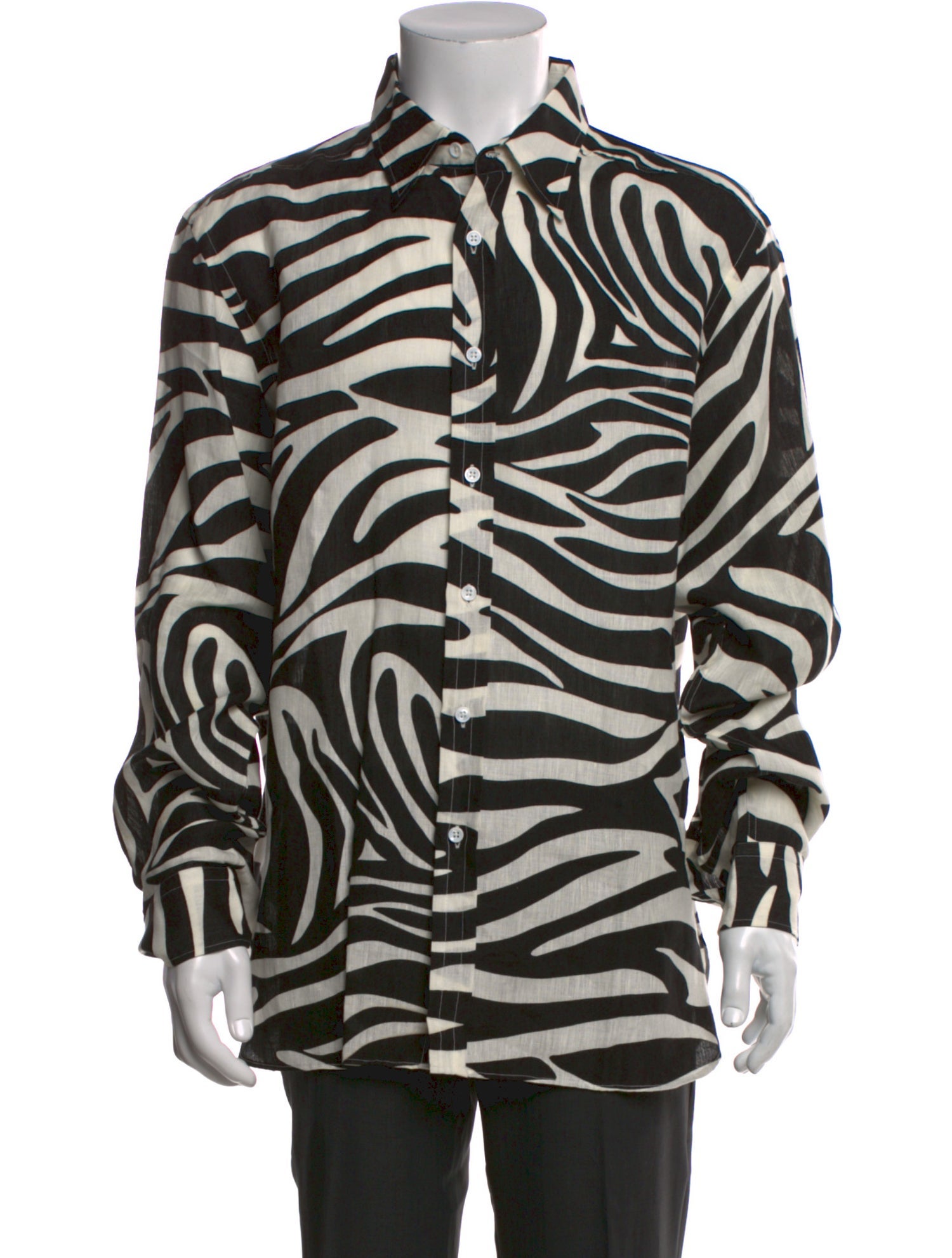 Ralph Lauren Purple Label Linen Animal Print Shirt