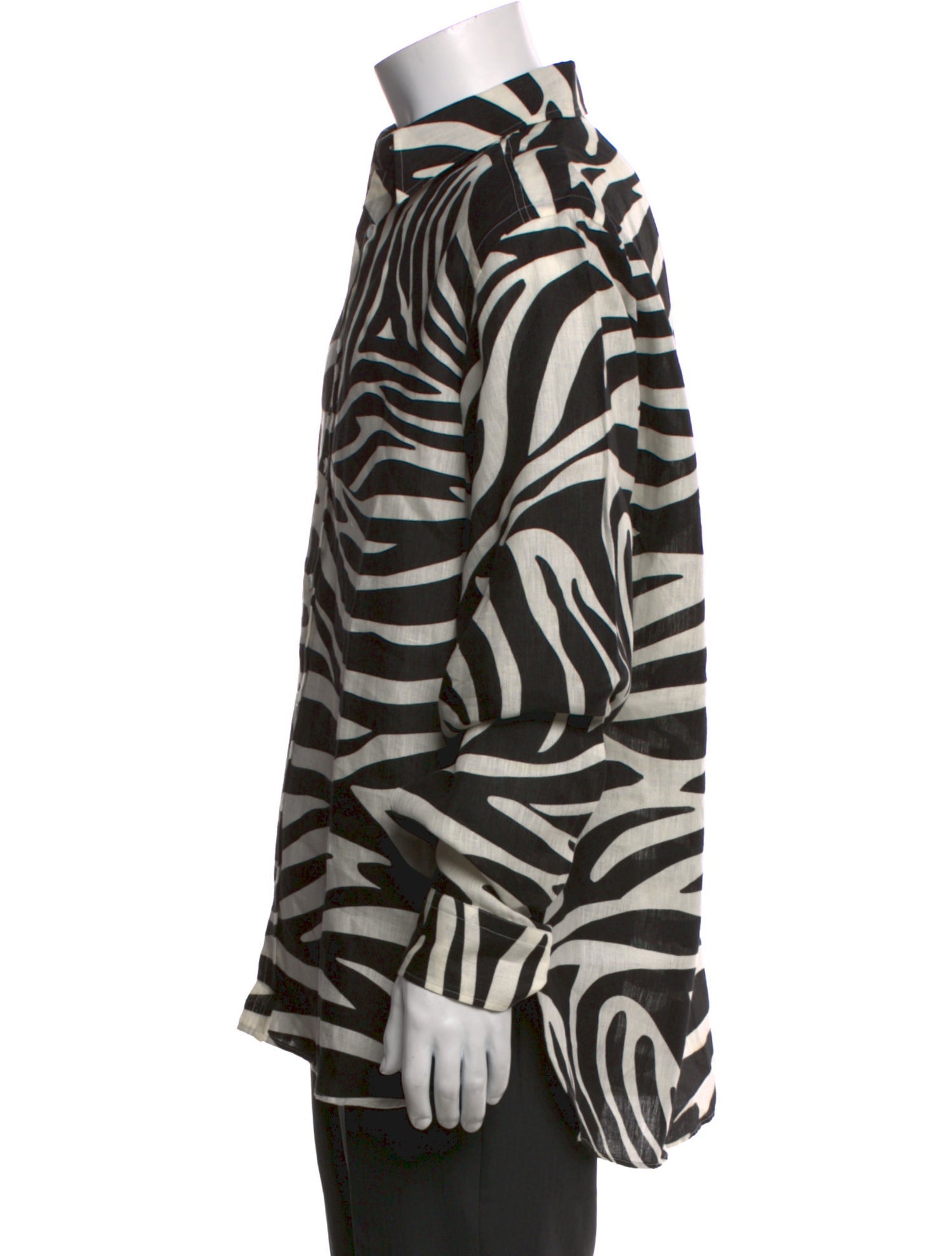 Ralph Lauren Purple Label Linen Animal Print Shirt