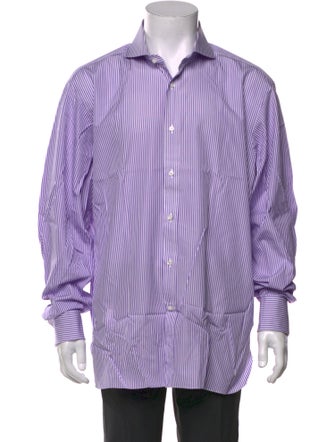 Ralph Lauren Purple Label Striped Long Sleeve Dress Shirt