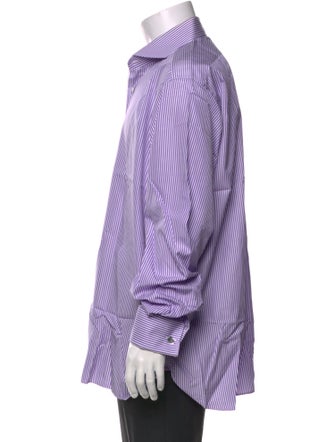 Ralph Lauren Purple Label Striped Long Sleeve Dress Shirt