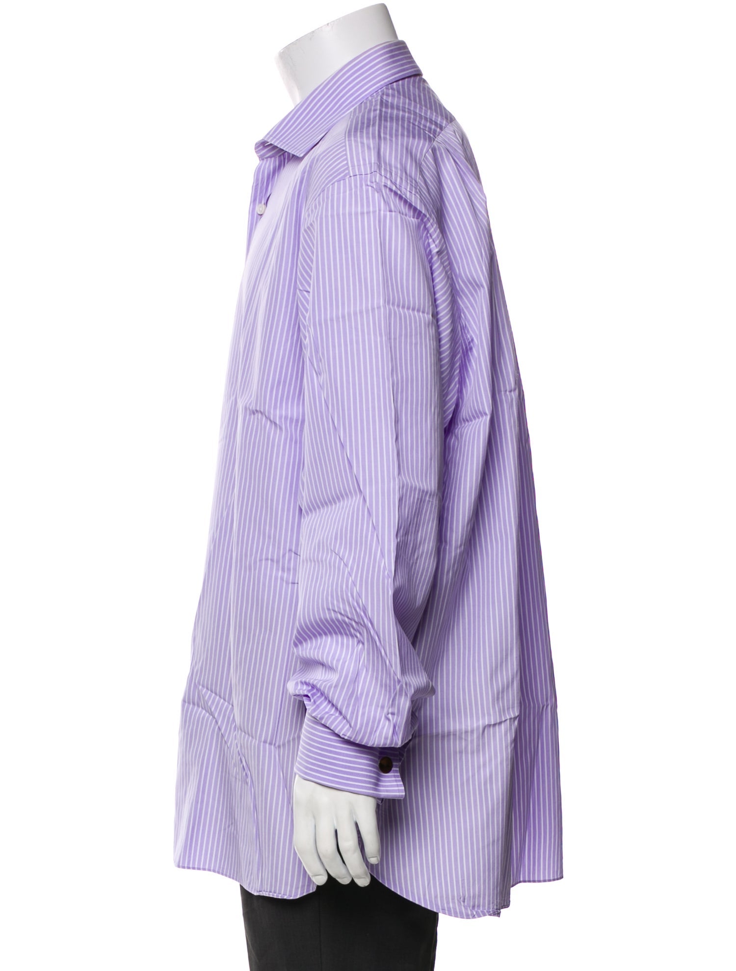 Ralph Lauren Purple Label Striped Long Sleeve Dress Shirt