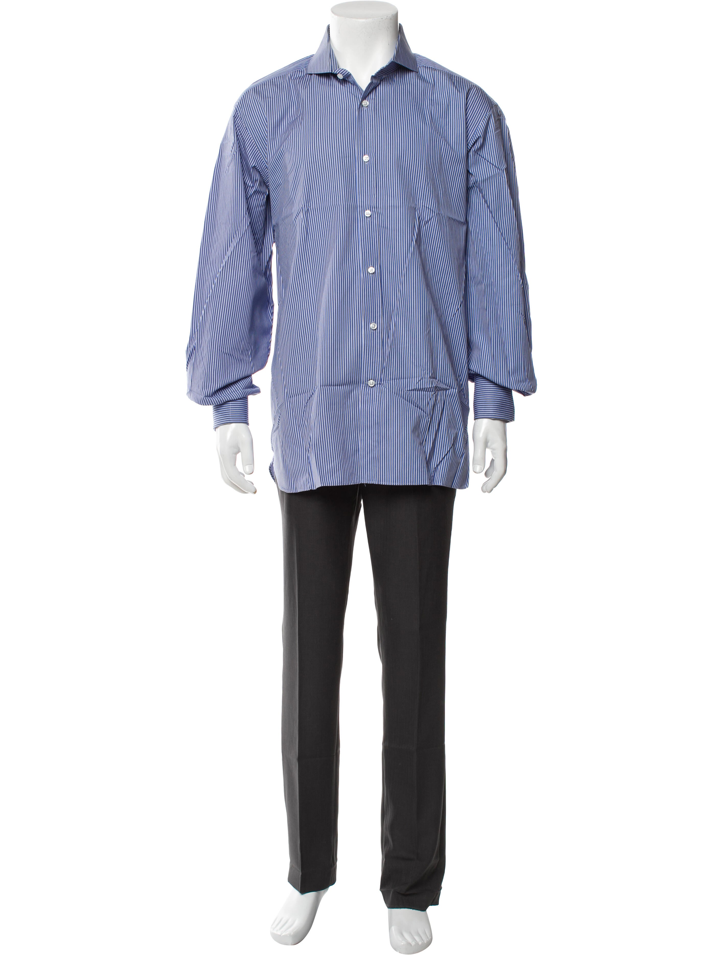 Ralph Lauren Purple Label Striped Long Sleeve Dress Shirt