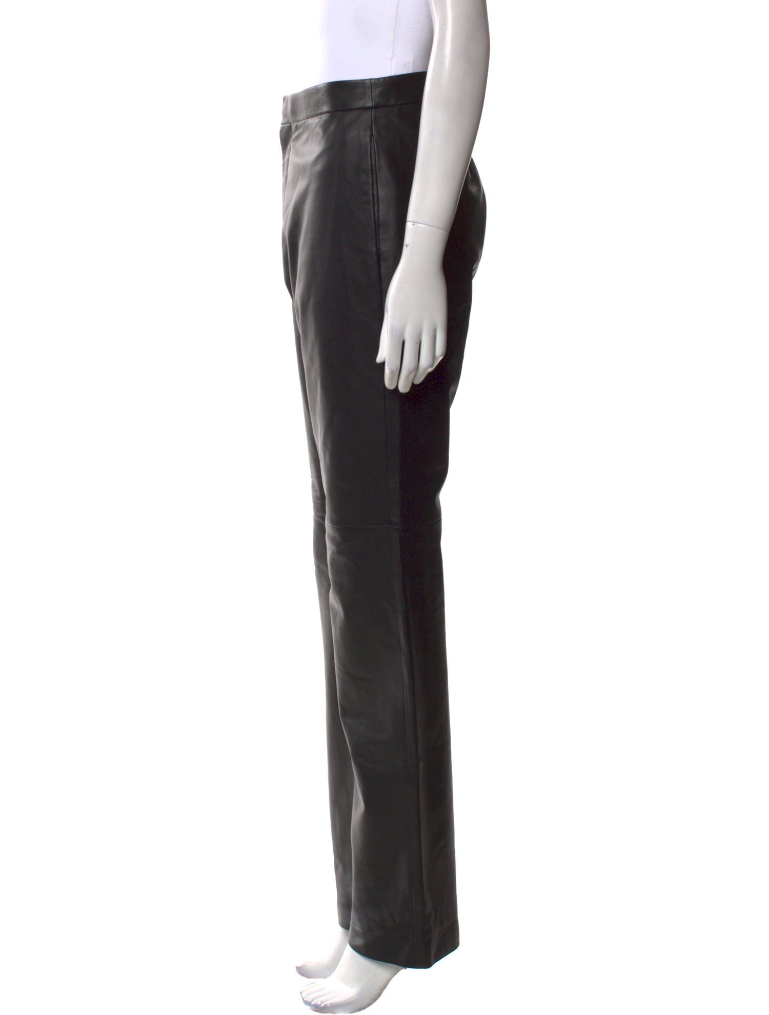 Ralph Lauren Purple Label Lamb Leather Straight Leg Pants