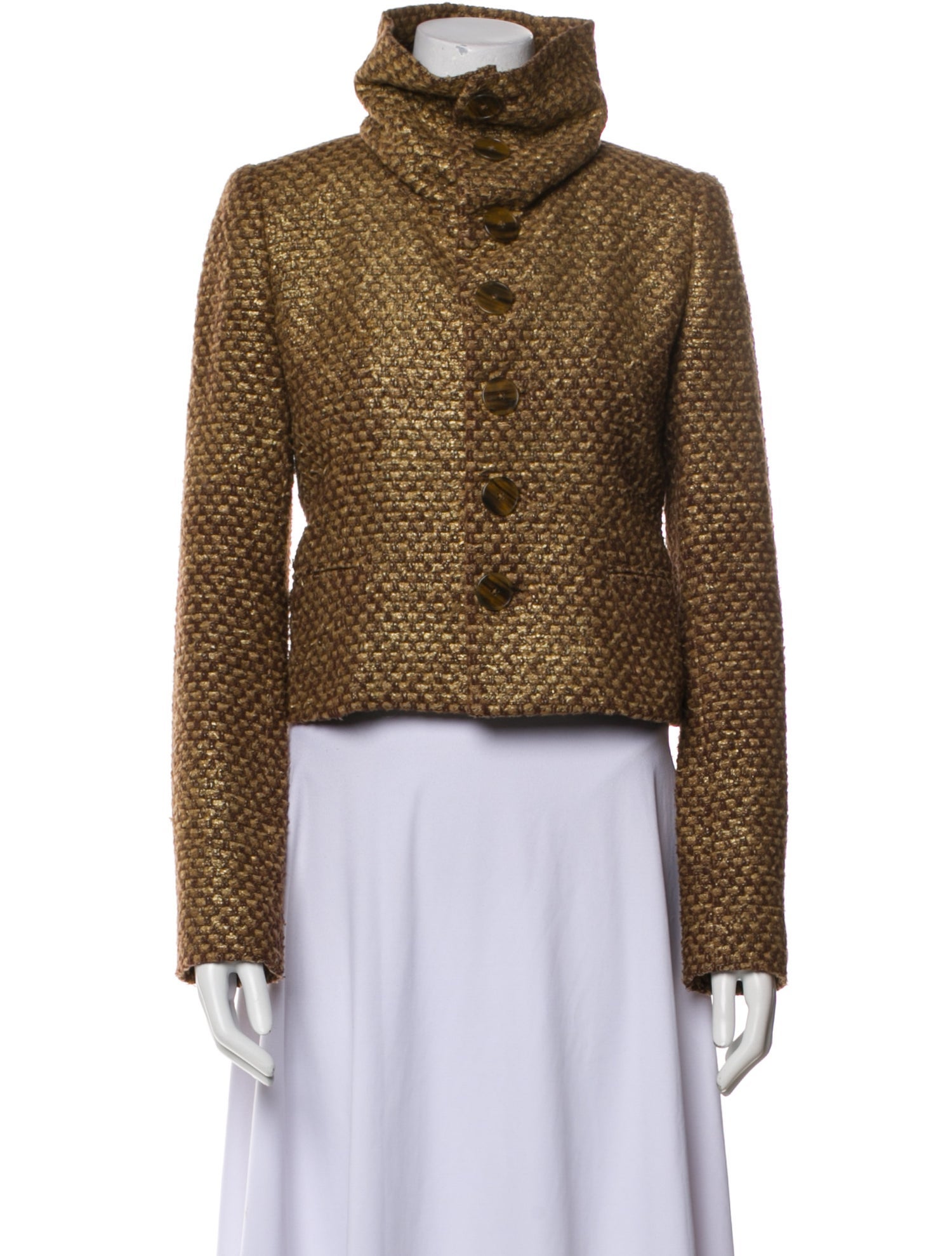 Ralph Lauren Purple Label Wool Printed Evening Jacket