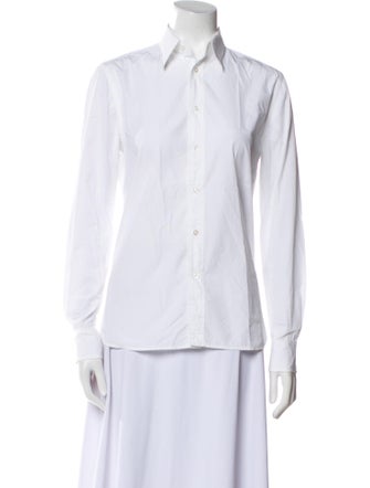 Ralph Lauren Purple Label Long Sleeve Button-Up Top