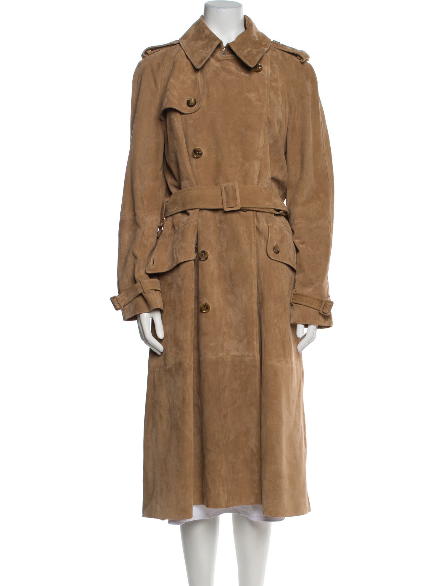 Ralph Lauren Collection Suede Trench Coat