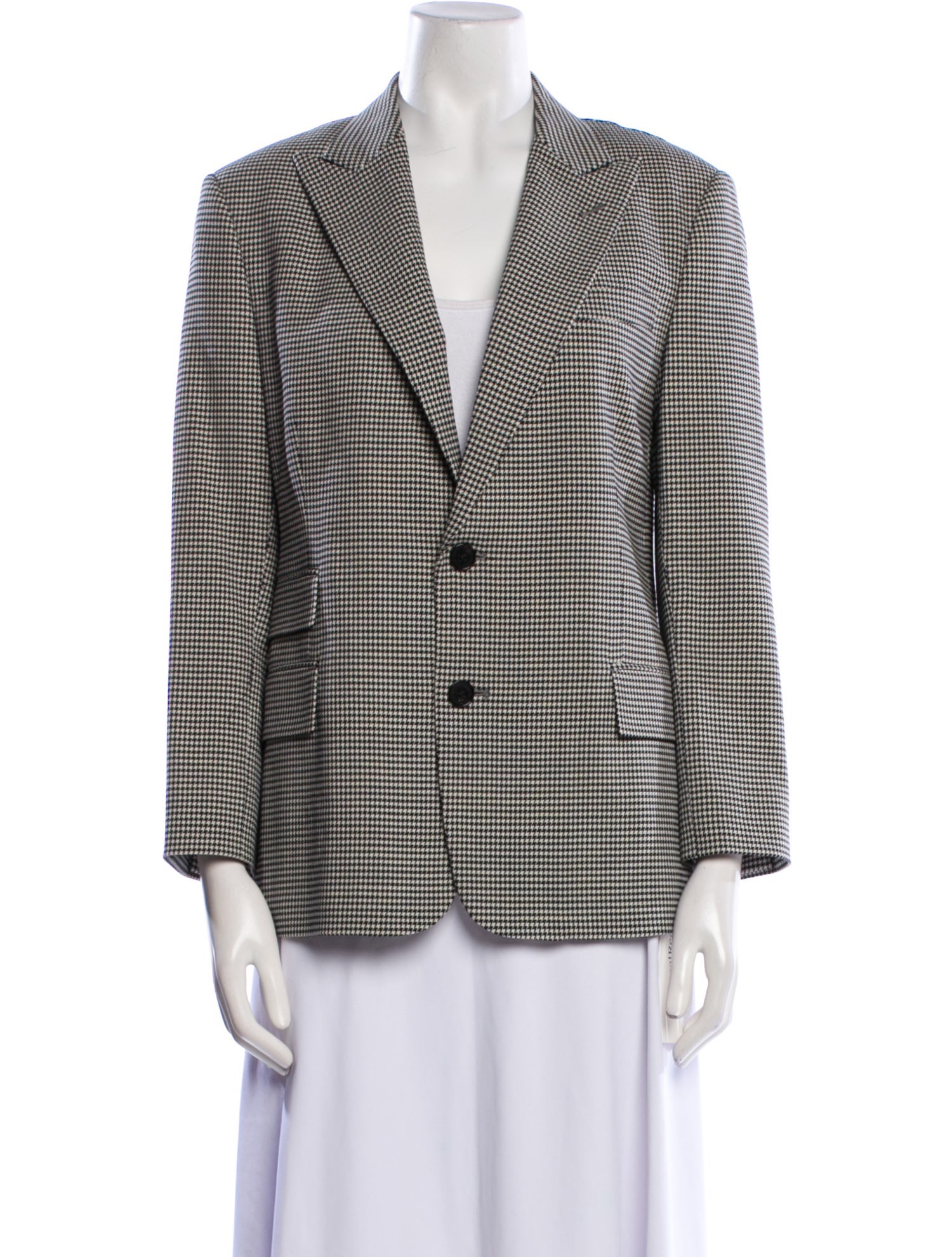 Ralph Lauren Purple Label Wool Houndstooth Print Pant Set