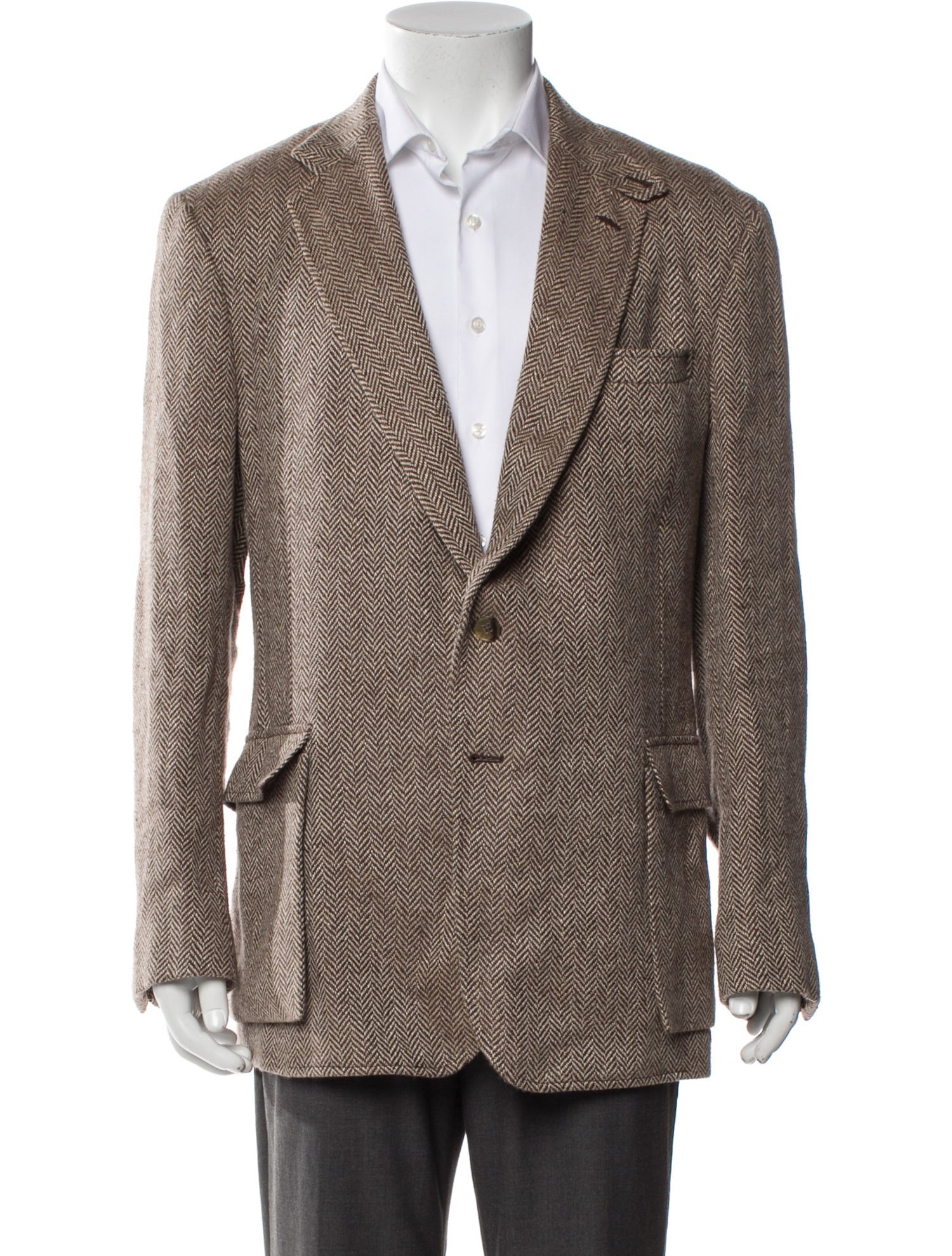 Ralph Lauren Purple Label Linen Tweed Pattern Blazer