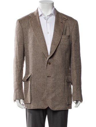 Ralph Lauren Purple Label Linen Tweed Pattern Blazer