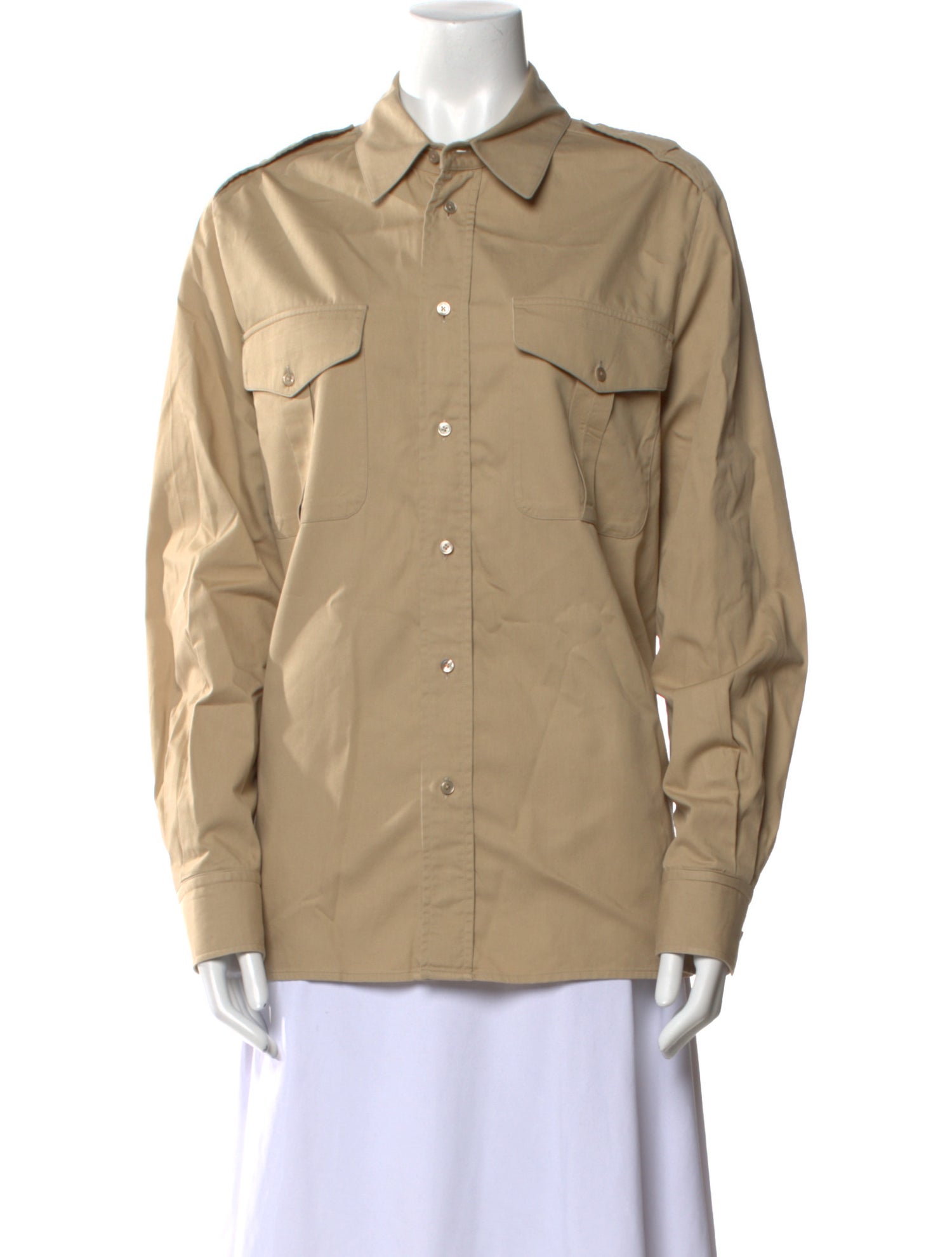 Ralph Lauren Purple Label Long Sleeve Button-Up Top