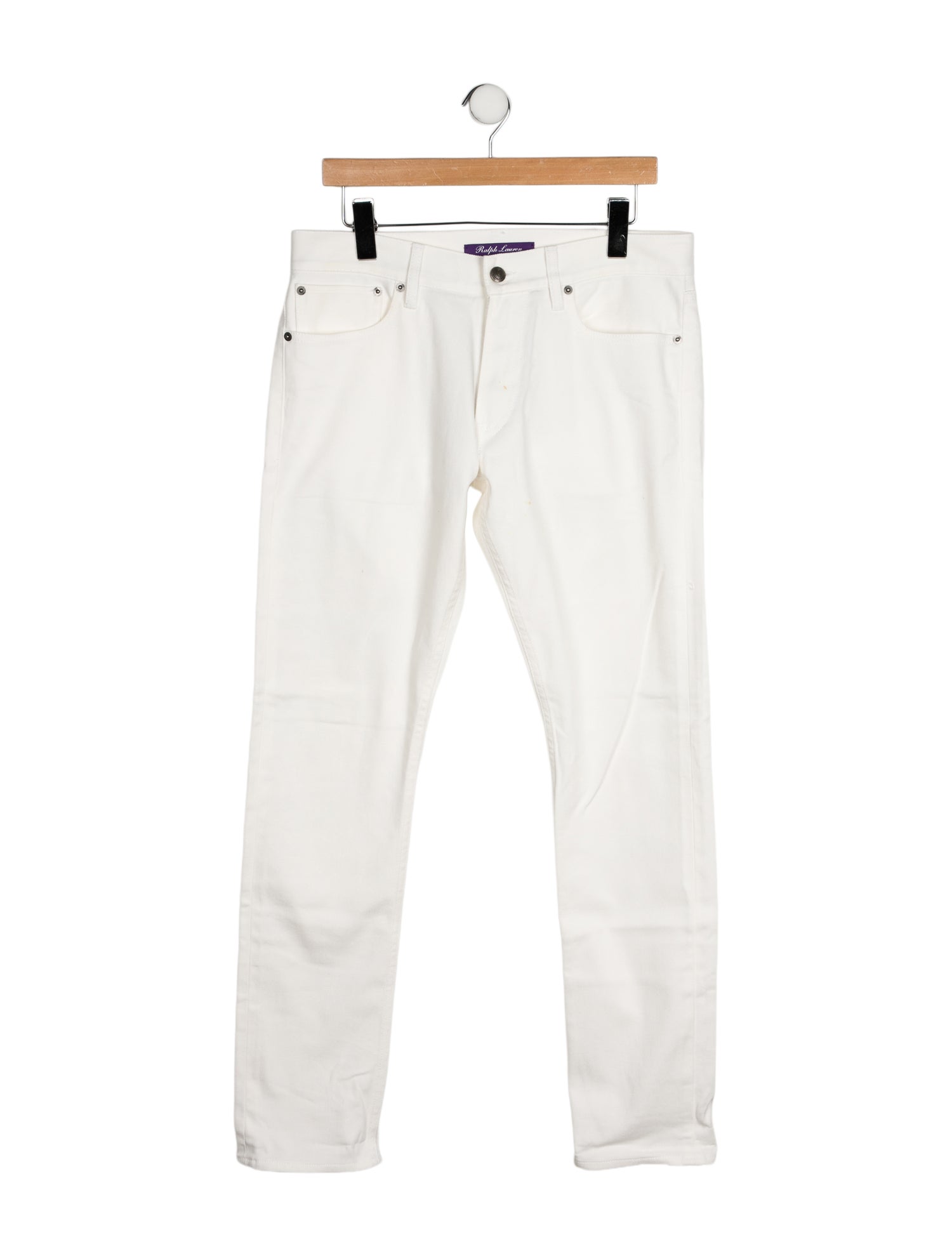 Ralph Lauren Purple Label Mid-Rise Straight Leg Jeans
