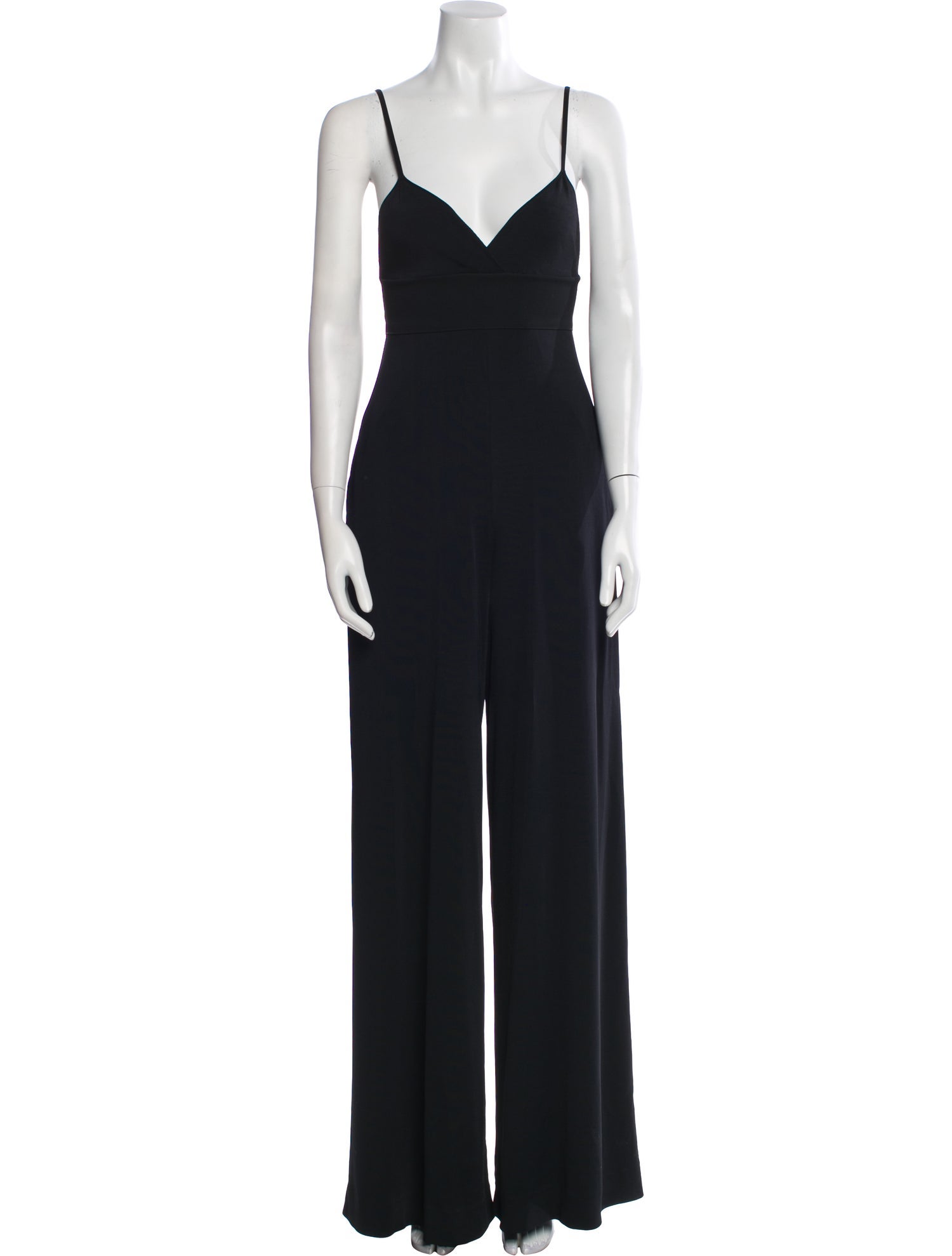 Ralph Lauren Purple Label Wool Plunge Neckline Jumpsuit