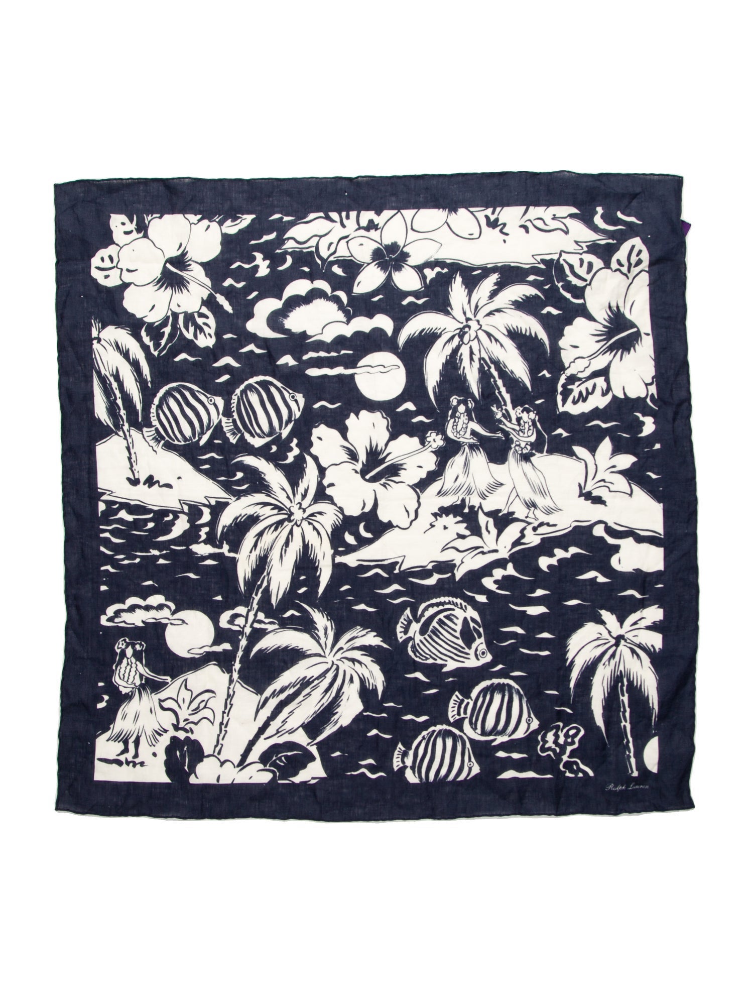 Ralph Lauren Purple Label Silk Printed Scarf