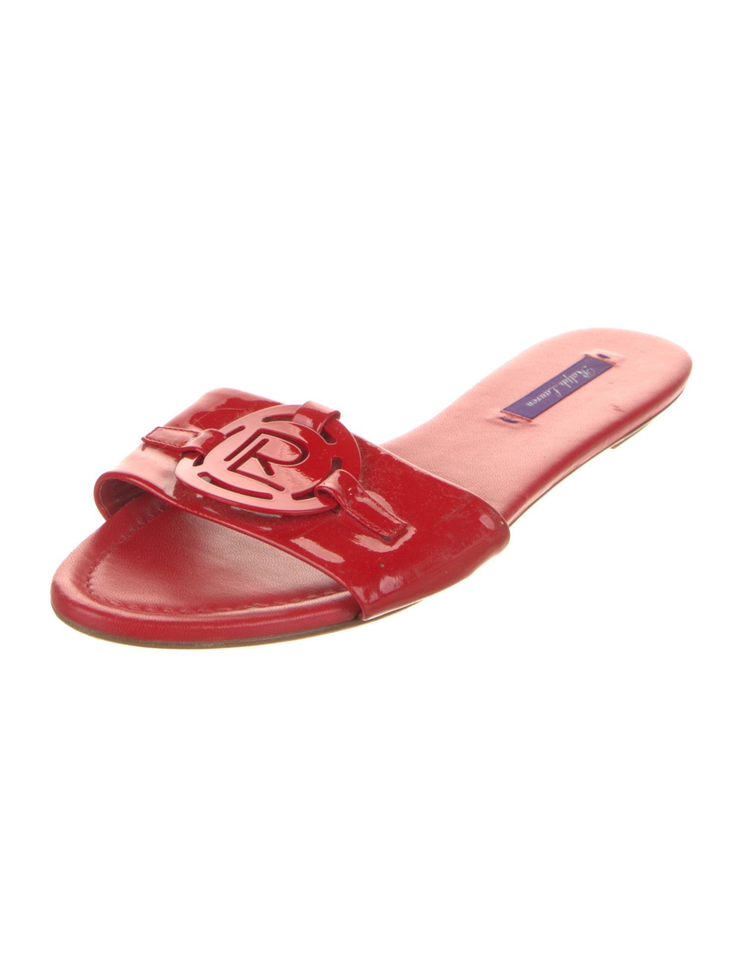 Ralph Lauren Purple Label Patent Leather Slides