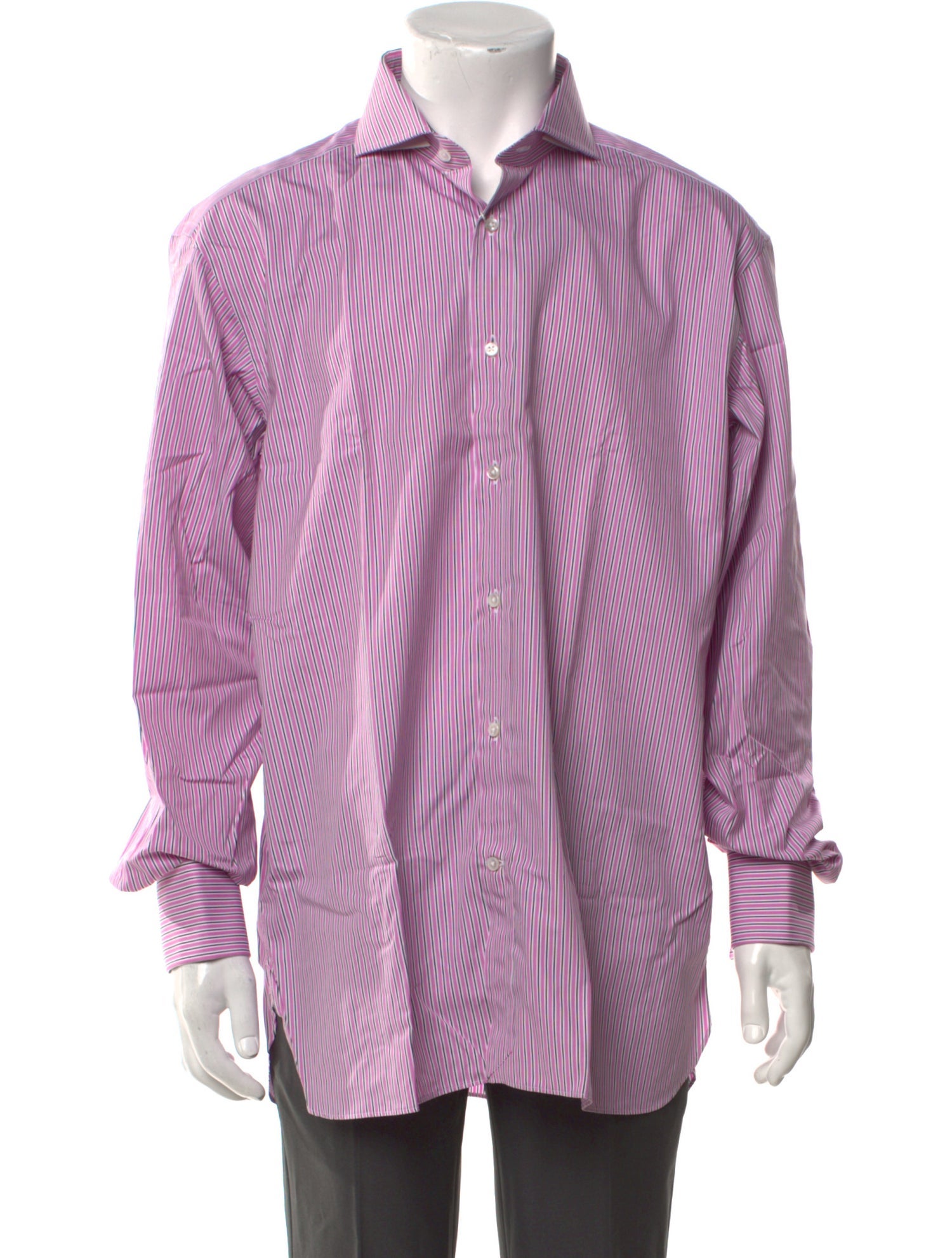 Ralph Lauren Purple Label Striped Long Sleeve Dress Shirt