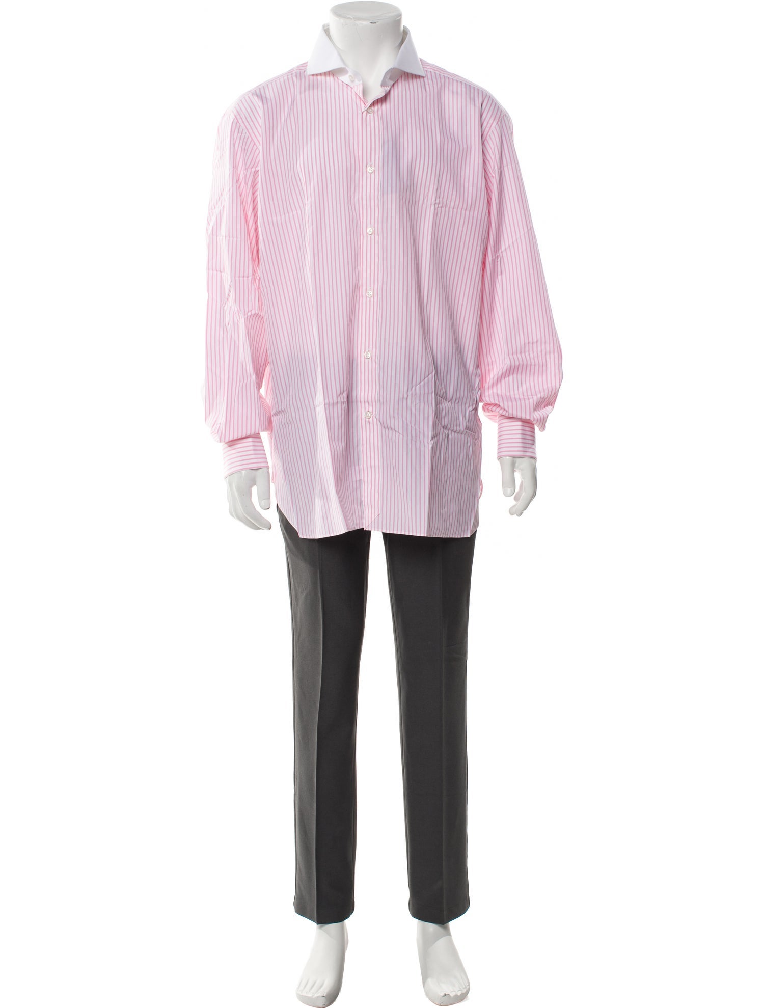 Ralph Lauren Purple Label Striped Long Sleeve Dress Shirt