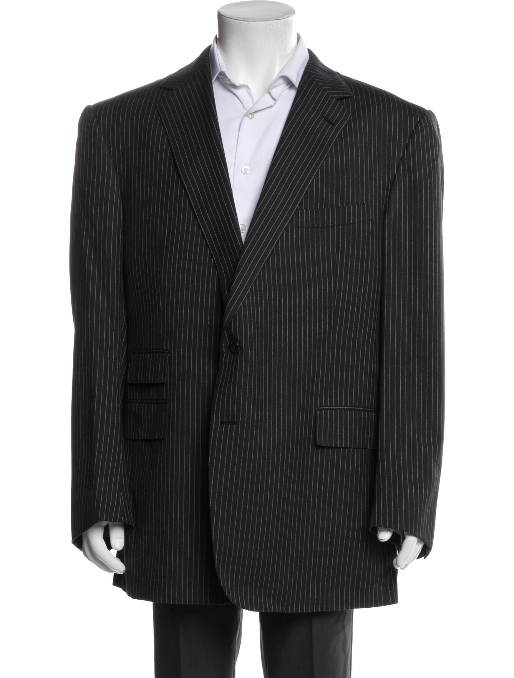 Ralph Lauren Purple Label Wool Striped Blazer